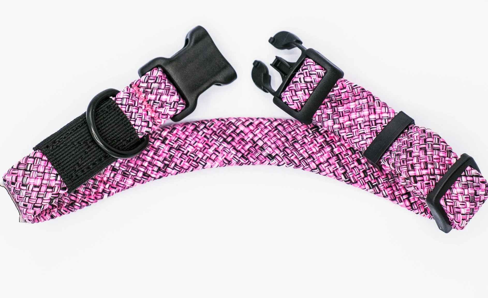 Adventure Style Mountain Blush Climbing Rope Dog Collar - Image 4