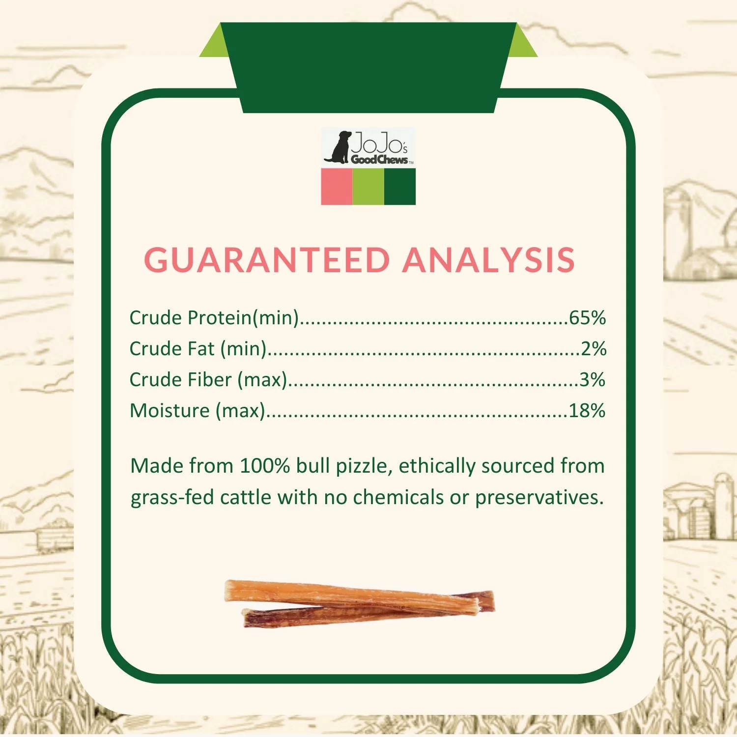 All-Natural Beef Bully Stick Dog Treats – Nutrient-Rich, and High-Protein – 6-Inch Standard (4-Pack) - Image 3