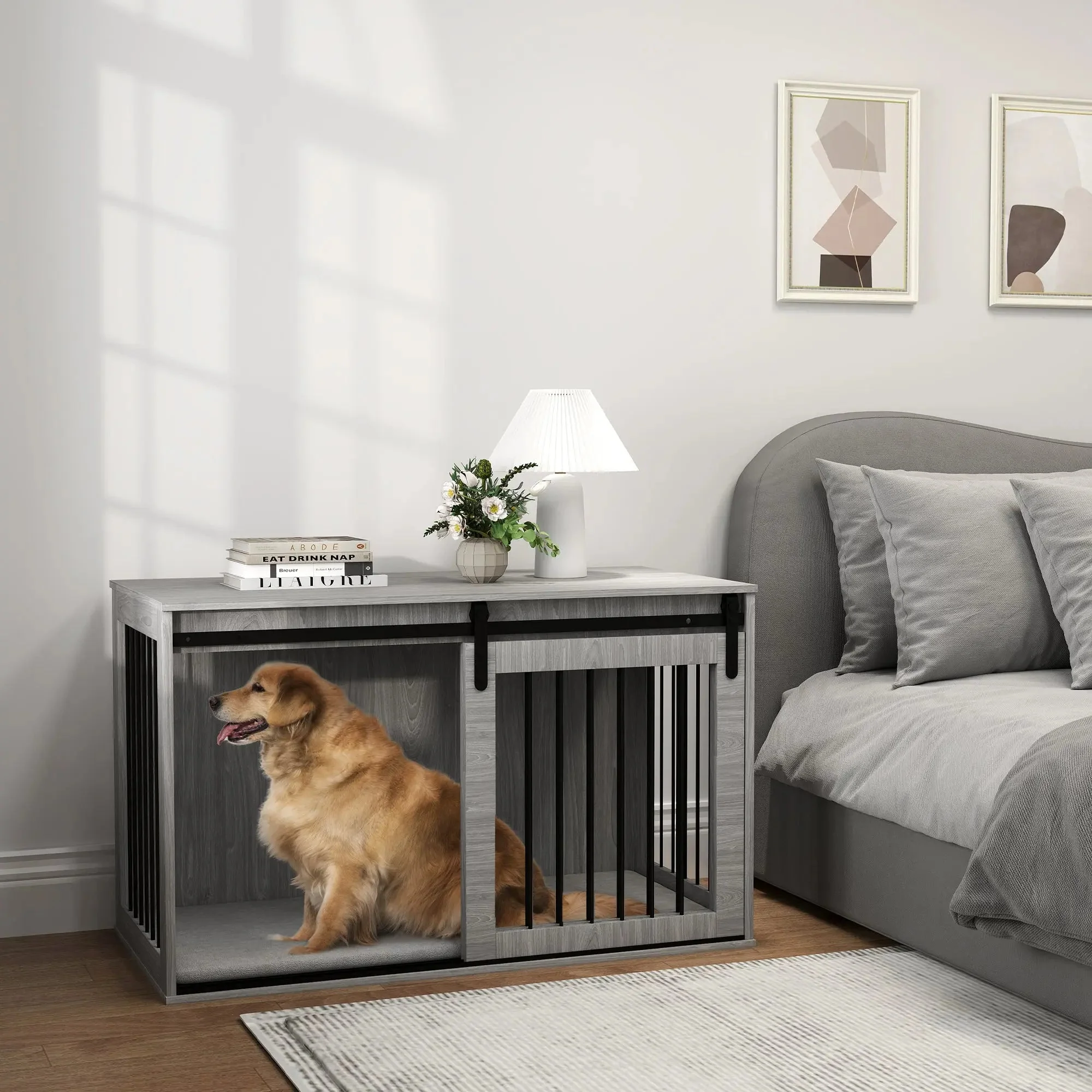 Anya Large Dog Kennel Crate Furniture - Image 8