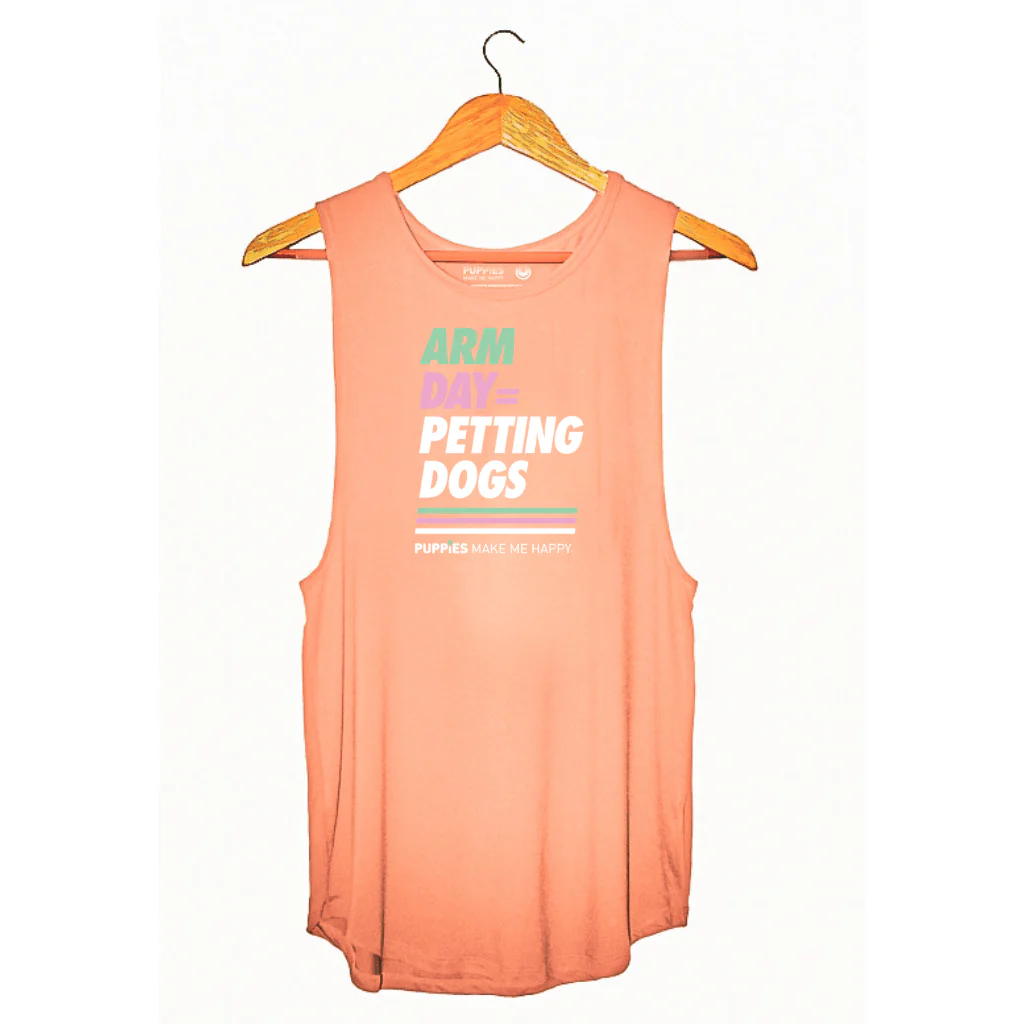 Arm Day = Petting Dogs Tank Top | Gift for Dog Lovers & Dog Moms - Image 11