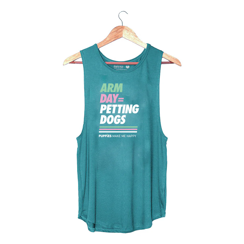 Arm Day = Petting Dogs Tank Top | Gift for Dog Lovers & Dog Moms - Image 12