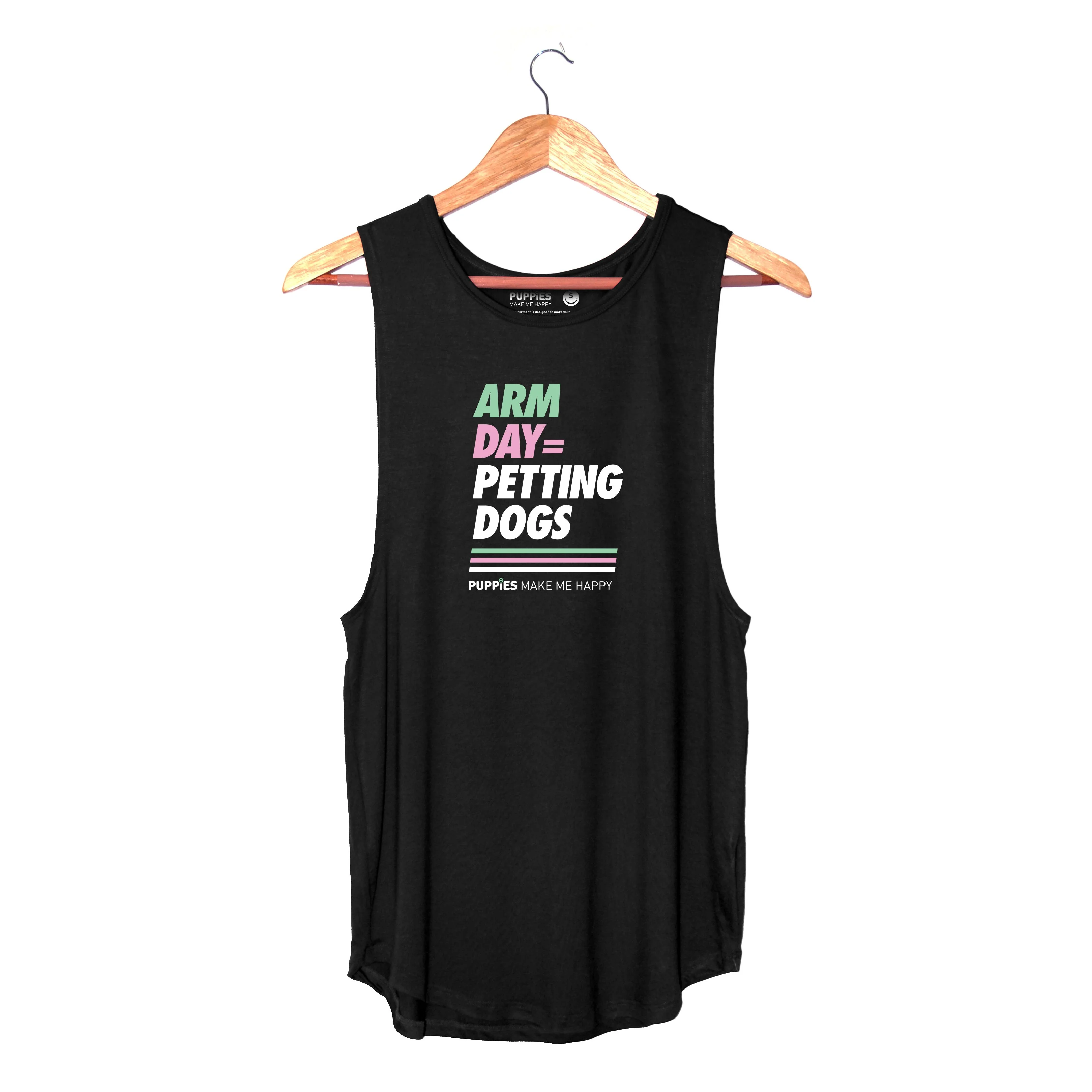 Arm Day = Petting Dogs Tank Top | Gift for Dog Lovers & Dog Moms - Image 2