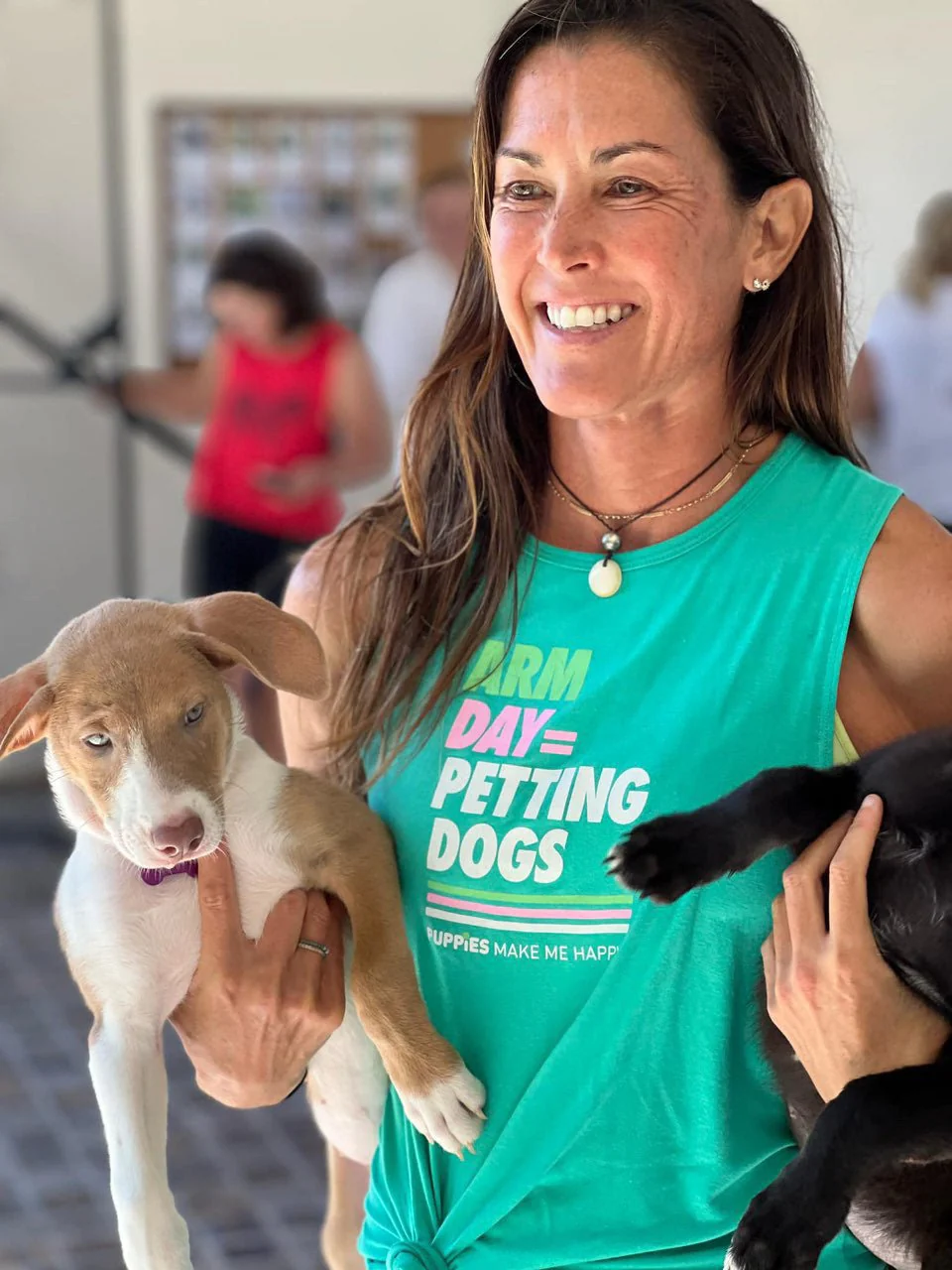 Arm Day = Petting Dogs Tank Top | Gift for Dog Lovers & Dog Moms - Image 3