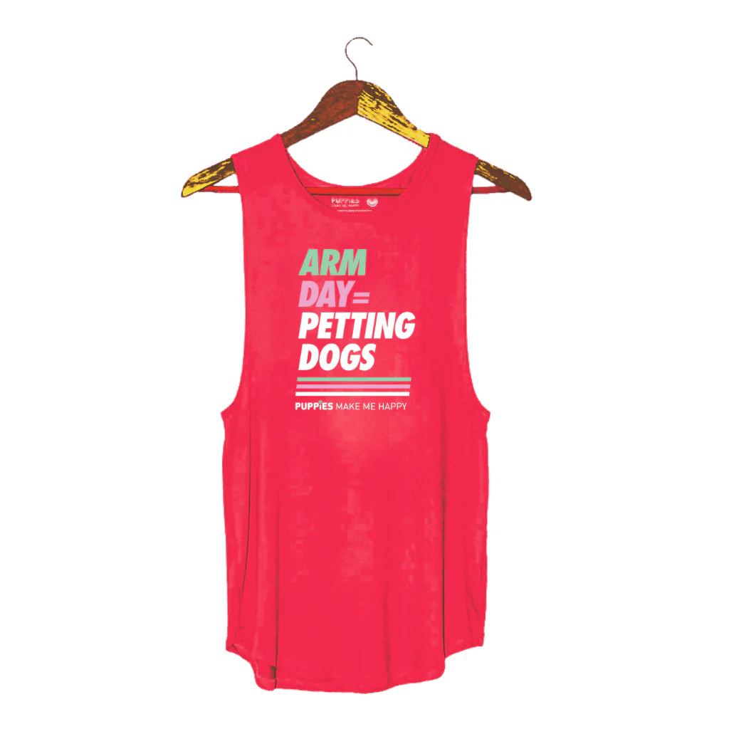 Arm Day = Petting Dogs Tank Top | Gift for Dog Lovers & Dog Moms - Image 9