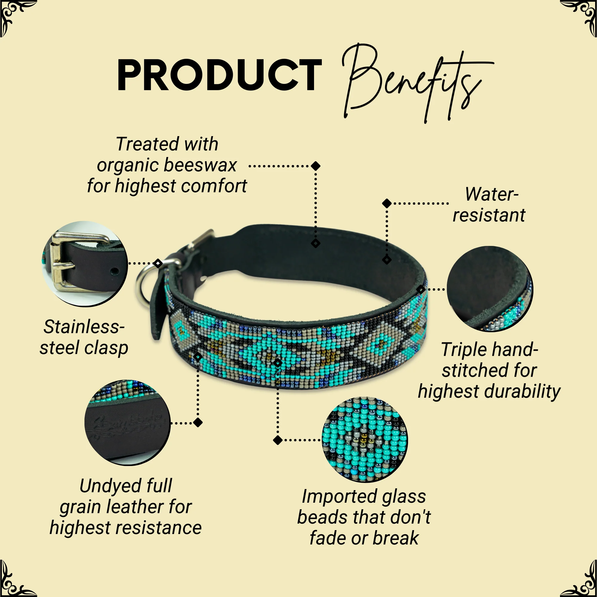 Aspen Sambboho dog collar (made to order) - Image 2