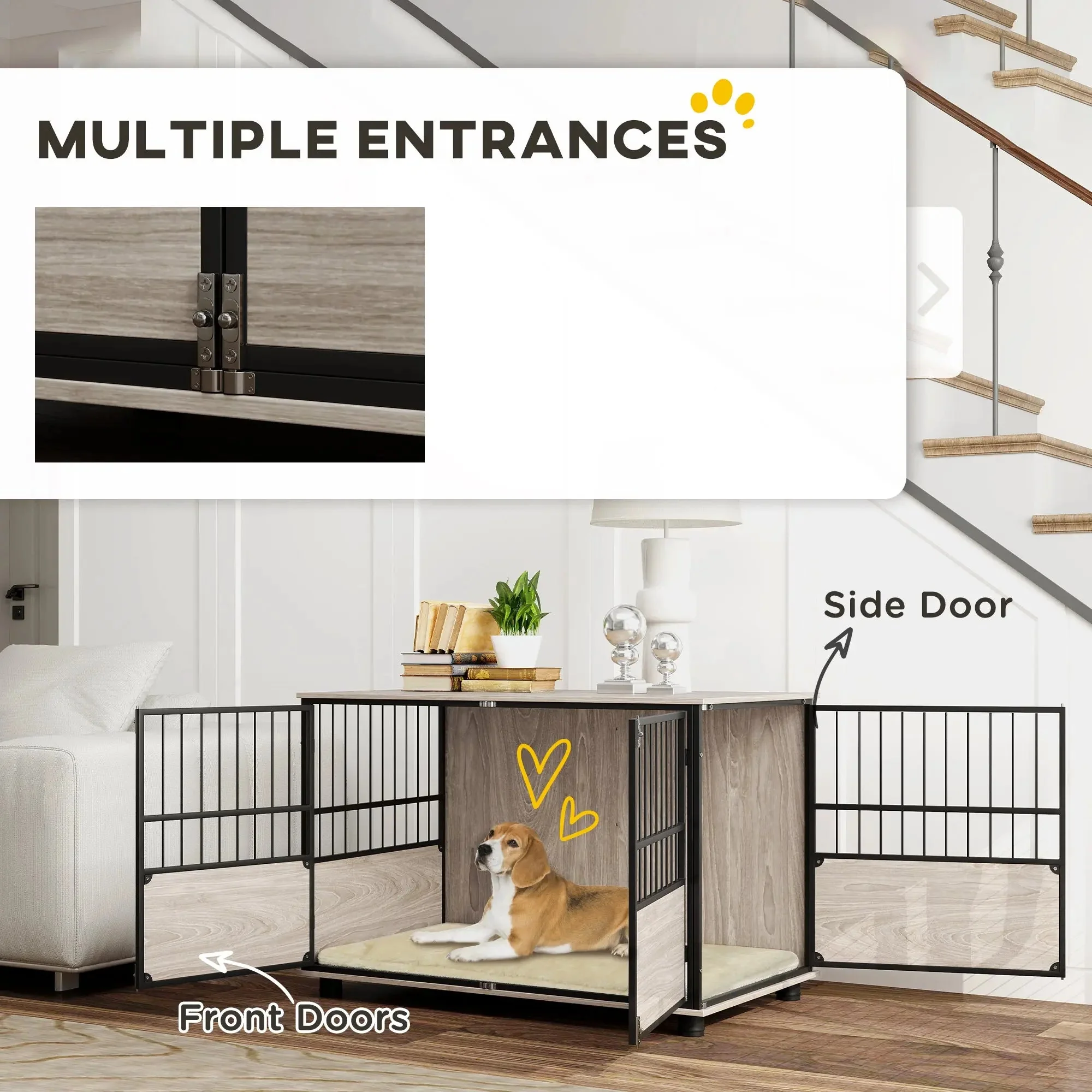 Ayers Large Dog Kennel Crate Furniture - Image 3