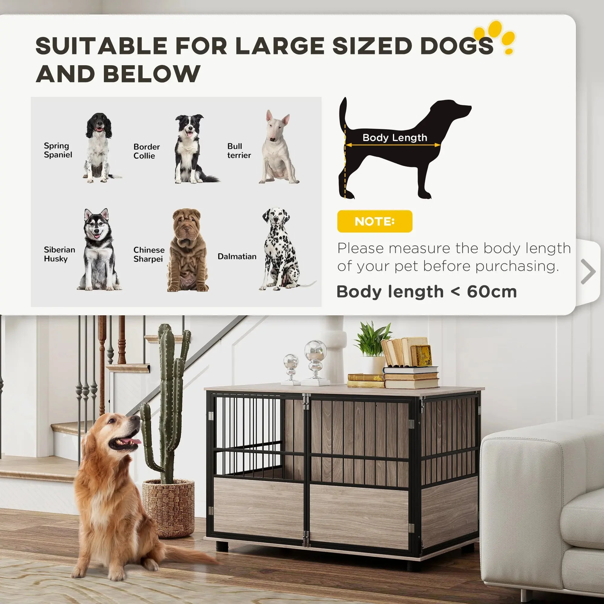 Ayers Large Dog Kennel Crate Furniture - Image 6