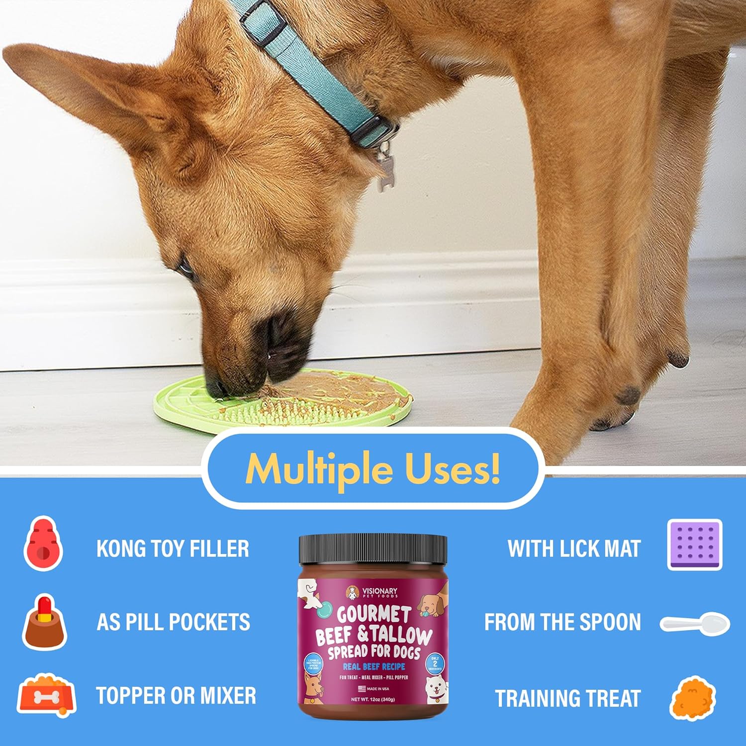 Beef & Beef Tallow Dog Meat Spread – High-Protein, Low-Carb Keto Treat | 12oz Jar - Image 5