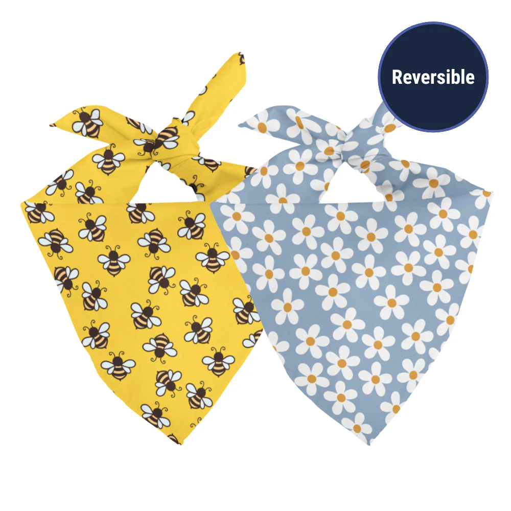 Bees & Daisy Dog Bandana - Image 2
