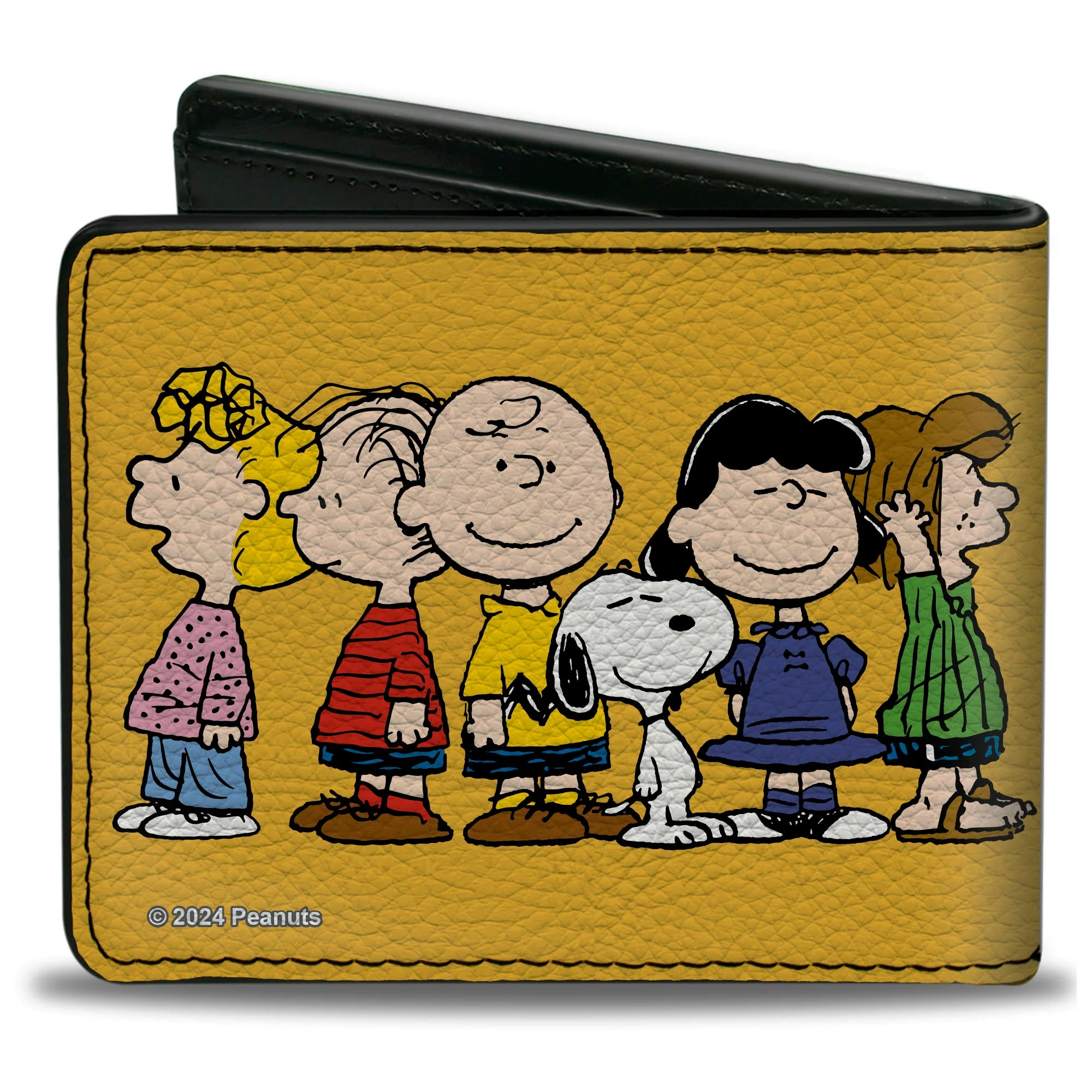 Bi-Fold Wallet - Peanuts Gang Close-Up Group Pose Golden Yellow - Image 2