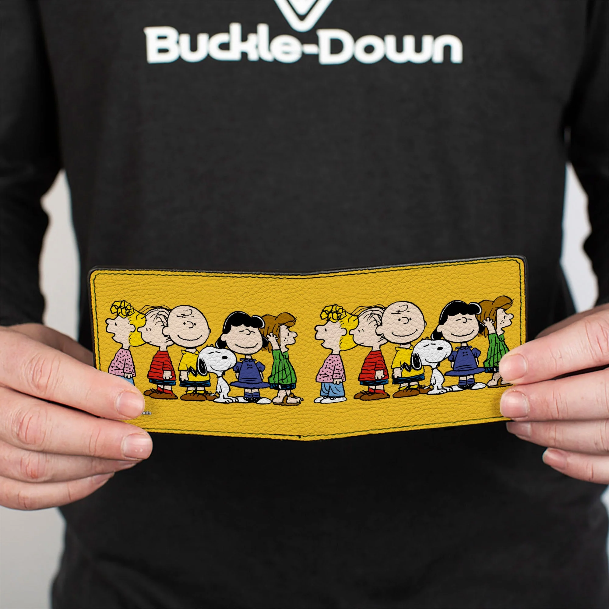 Bi-Fold Wallet - Peanuts Gang Close-Up Group Pose Golden Yellow - Image 4