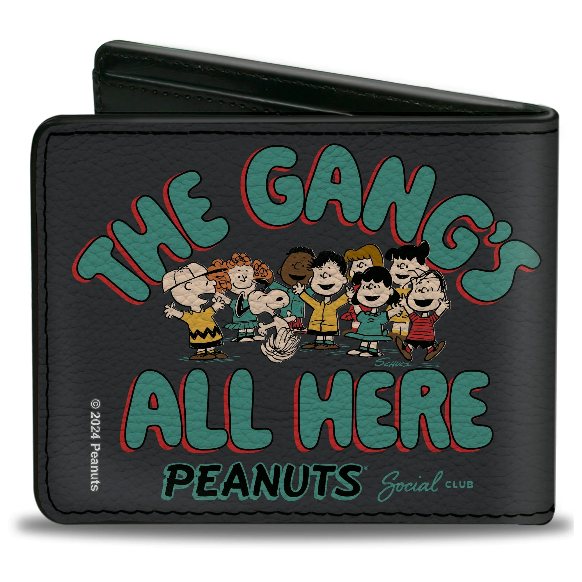 Bi-Fold Wallet - Peanuts Gang THE GANG'S ALL HERE Group Pose Black/Blue - Image 2