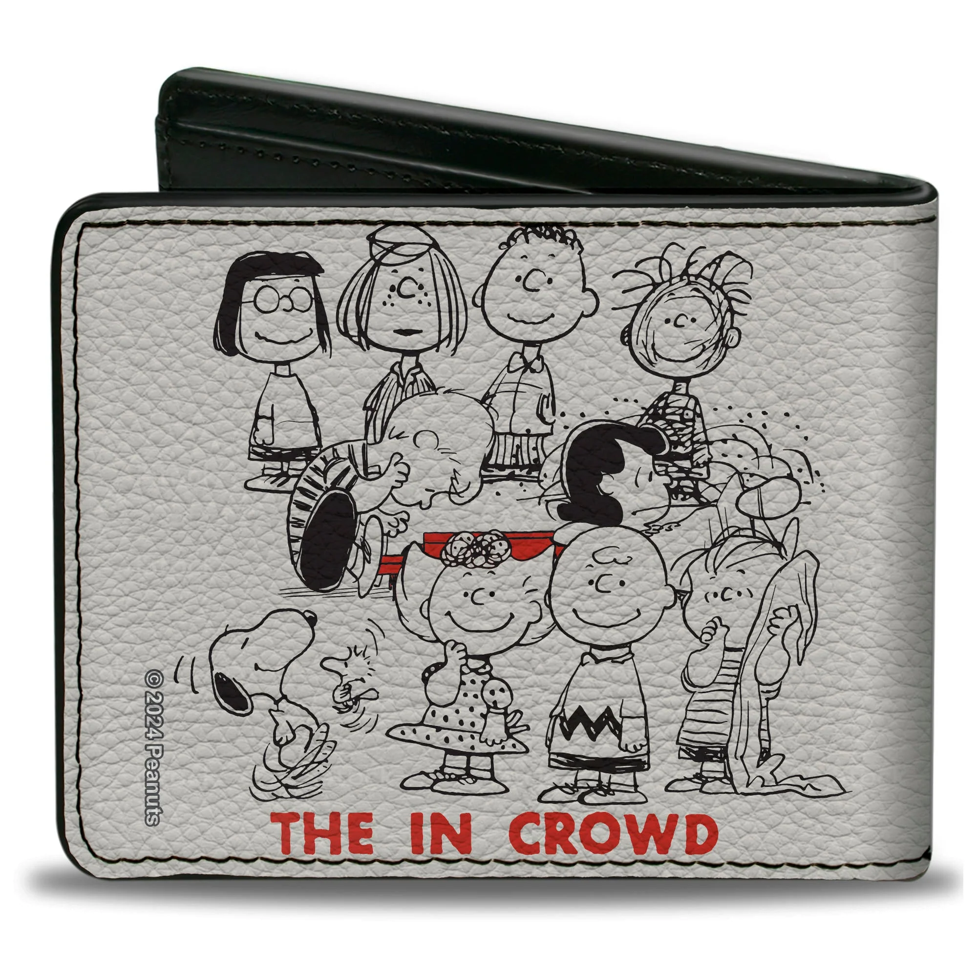 Bi-Fold Wallet - Peanuts Gang THE IN CROWD Group Pose White/Black/Red - Image 2