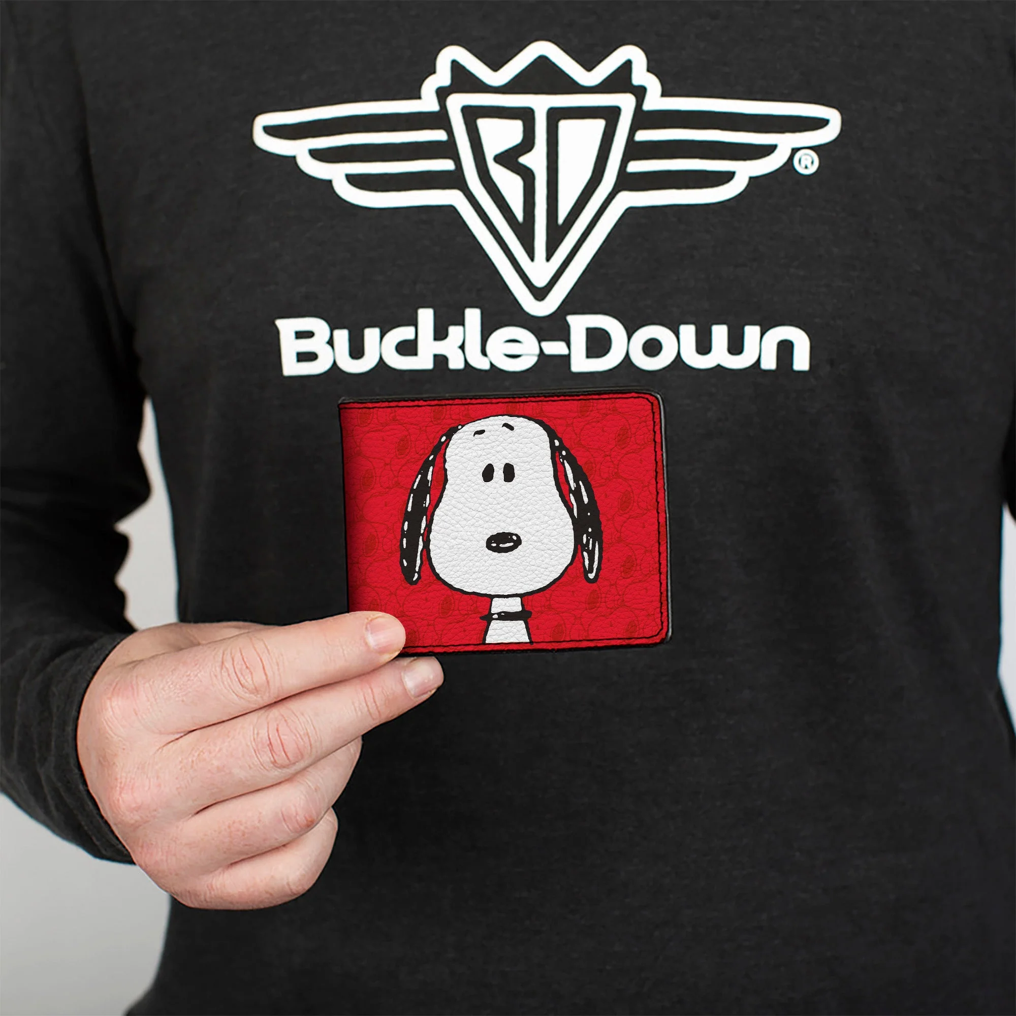 Bi-Fold Wallet - Peanuts Snoopy Face and Profile Pose Reds - Image 3