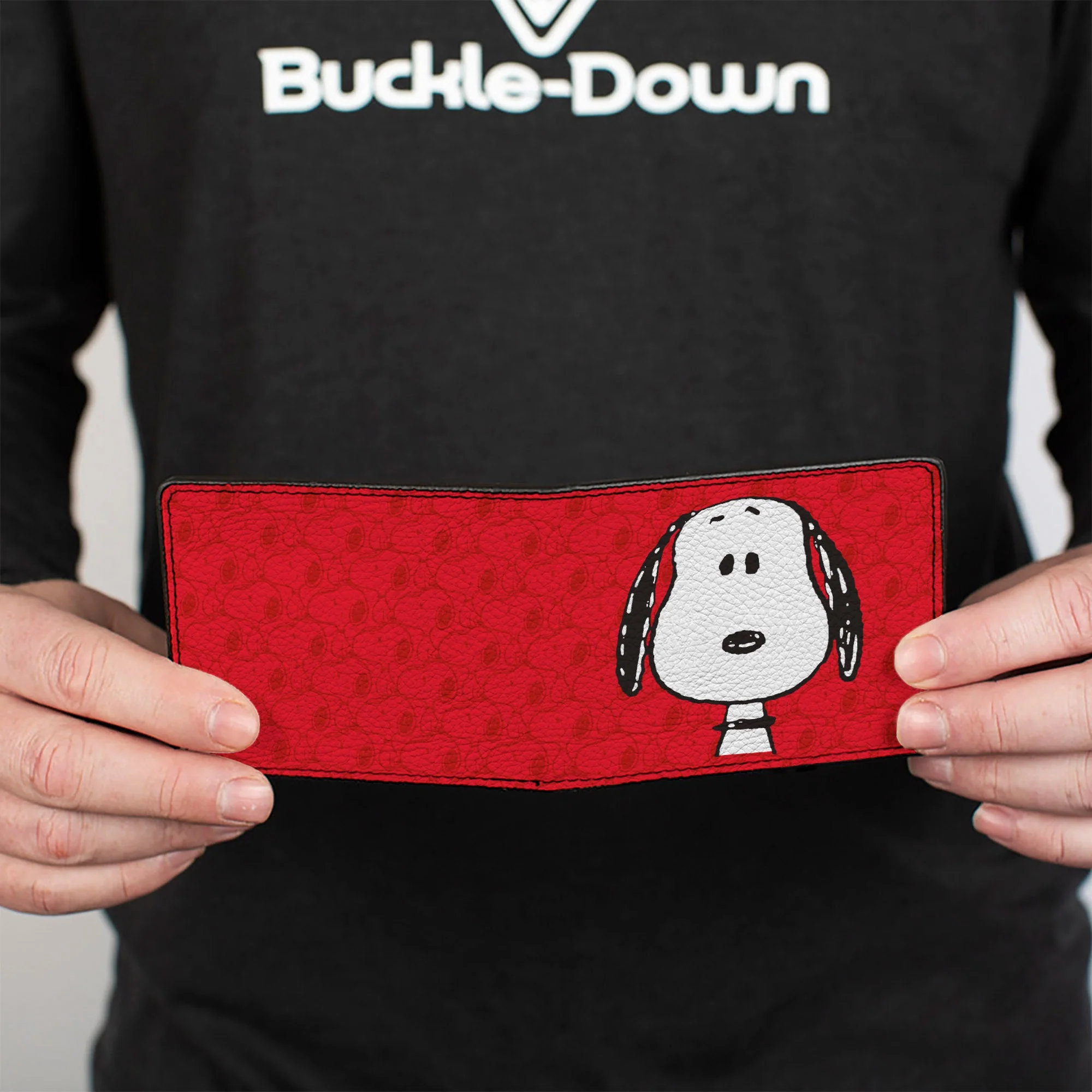 Bi-Fold Wallet - Peanuts Snoopy Face and Profile Pose Reds - Image 4
