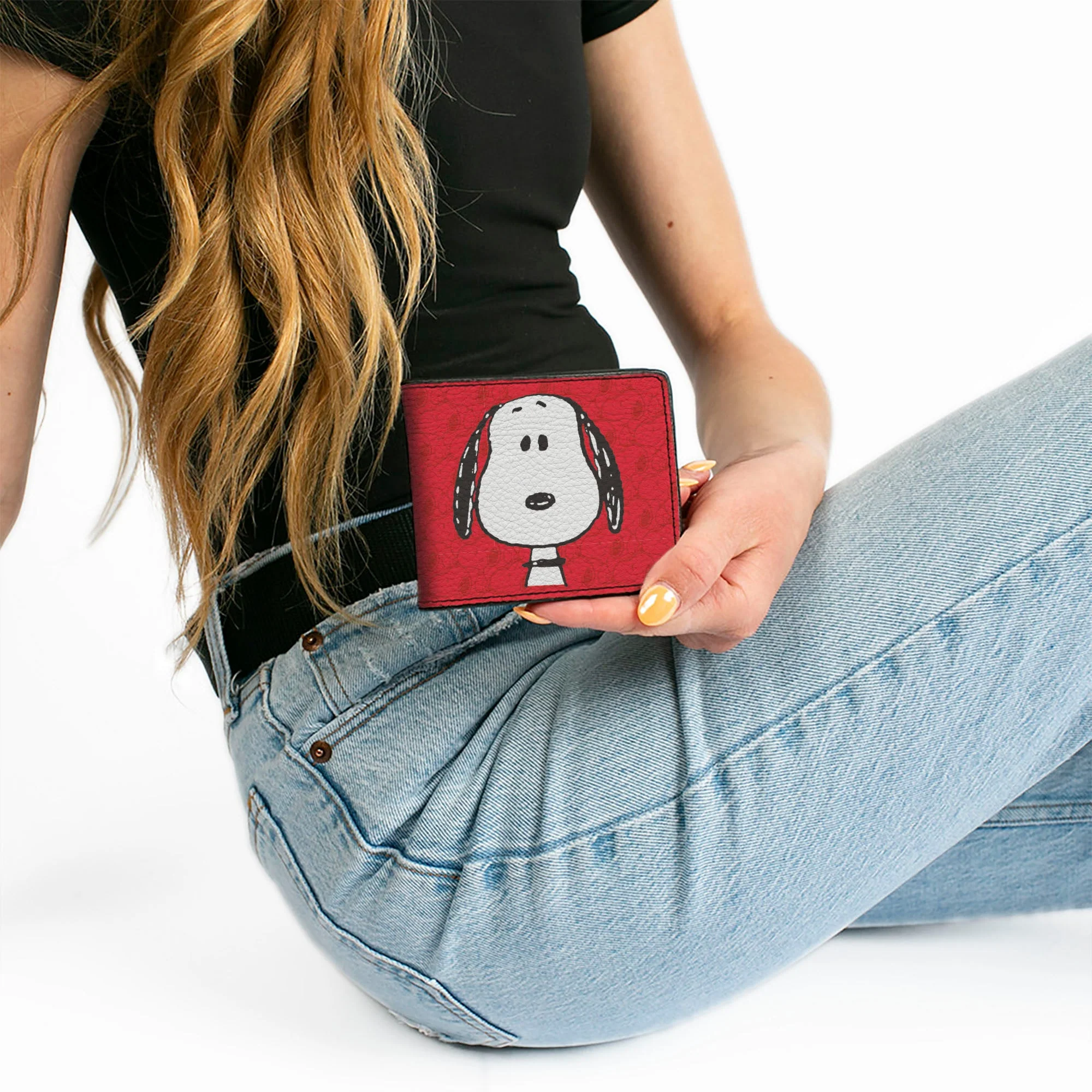 Bi-Fold Wallet - Peanuts Snoopy Face and Profile Pose Reds - Image 7