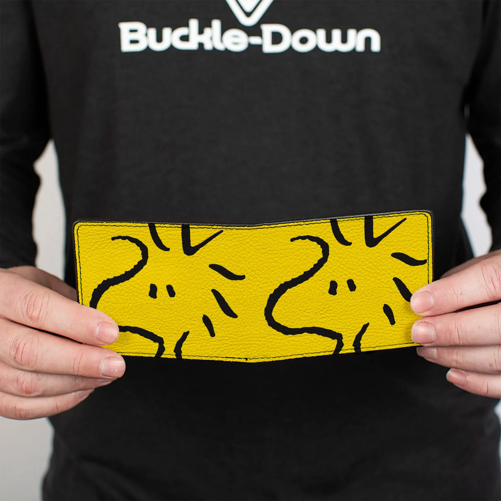 Bi-Fold Wallet - Peanuts Woodstock Face Yellow/Black - Image 4