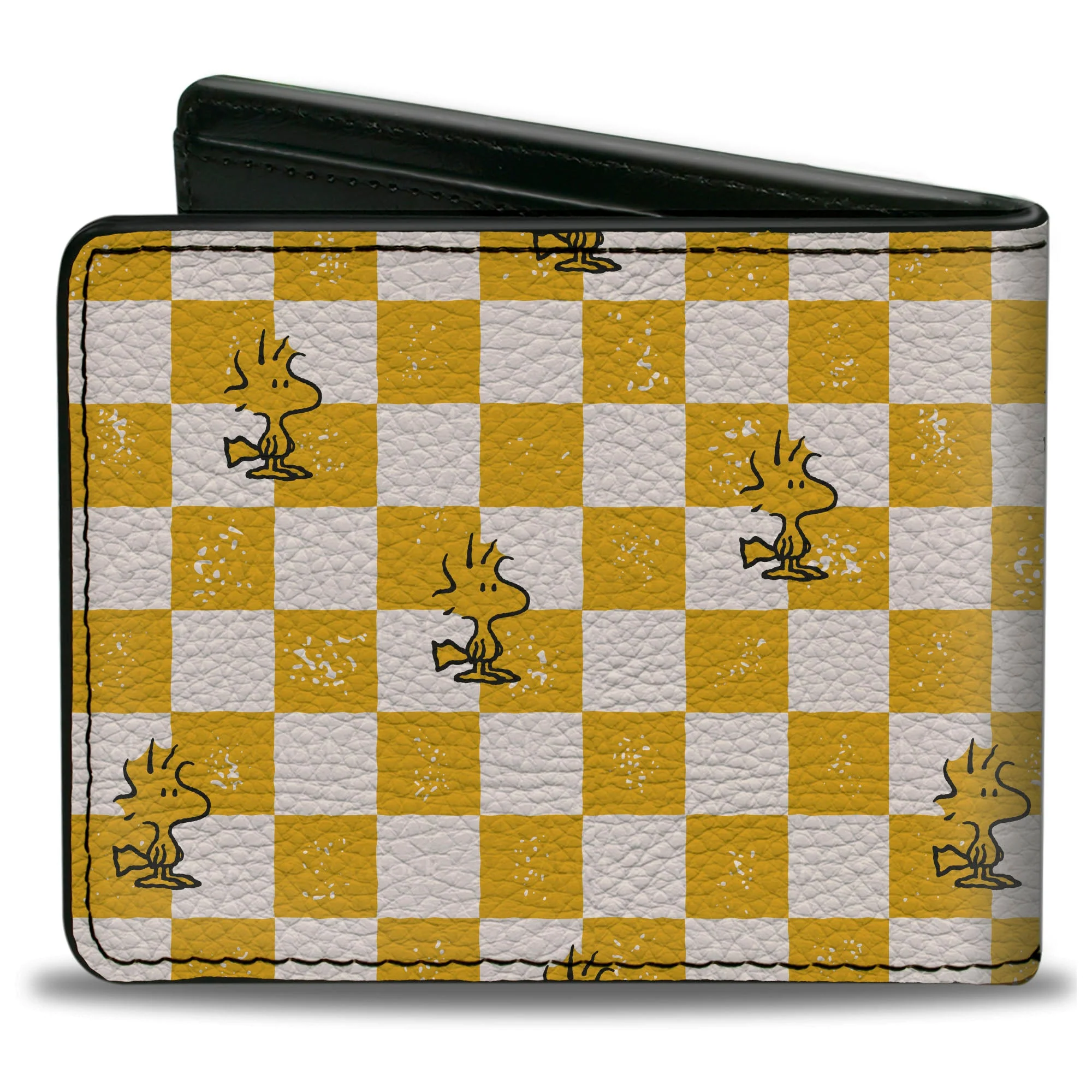 Bi-Fold Wallet - Peanuts Woodstock Pose Checker Yellow/White - Image 2
