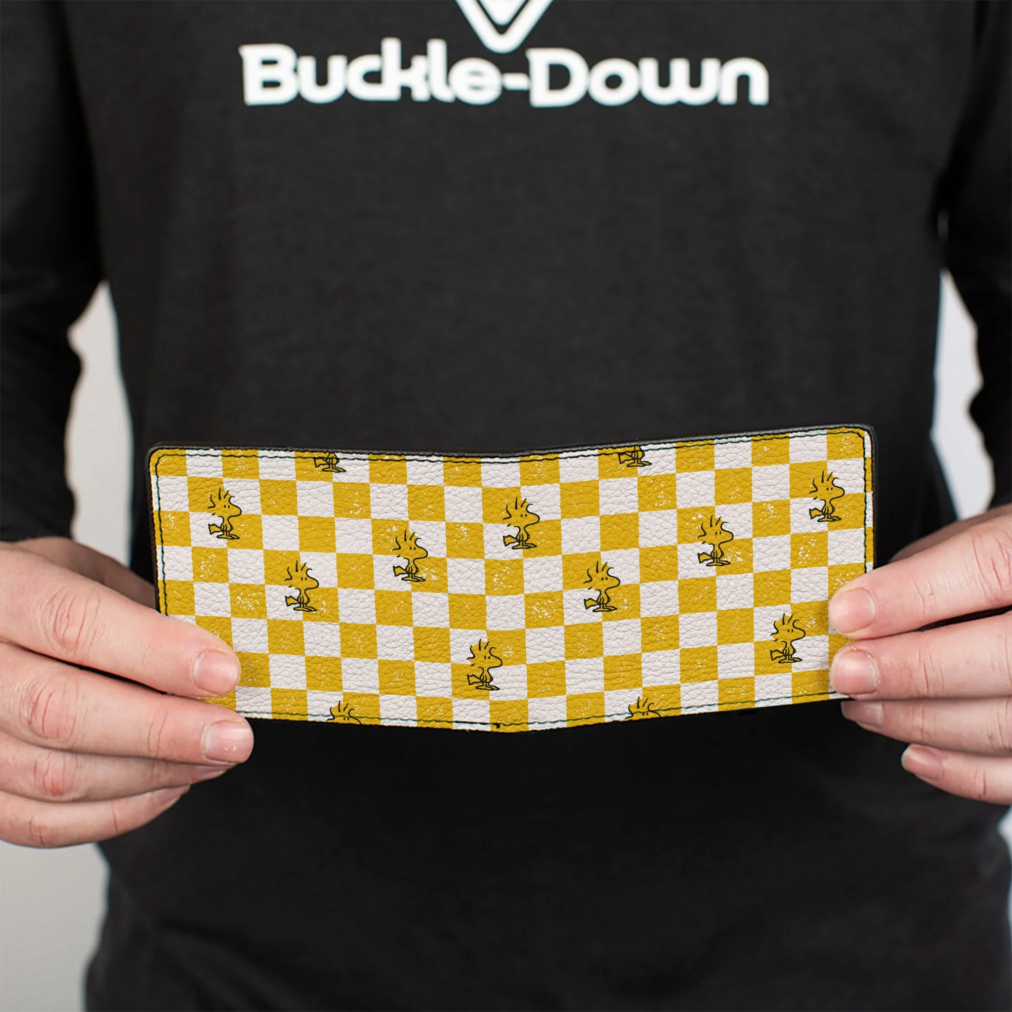 Bi-Fold Wallet - Peanuts Woodstock Pose Checker Yellow/White - Image 4