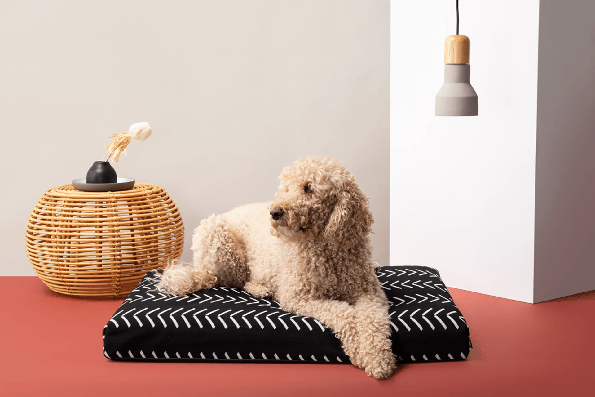 Black Chevron | Boho Dog Bed or Bed Cover - Image 3