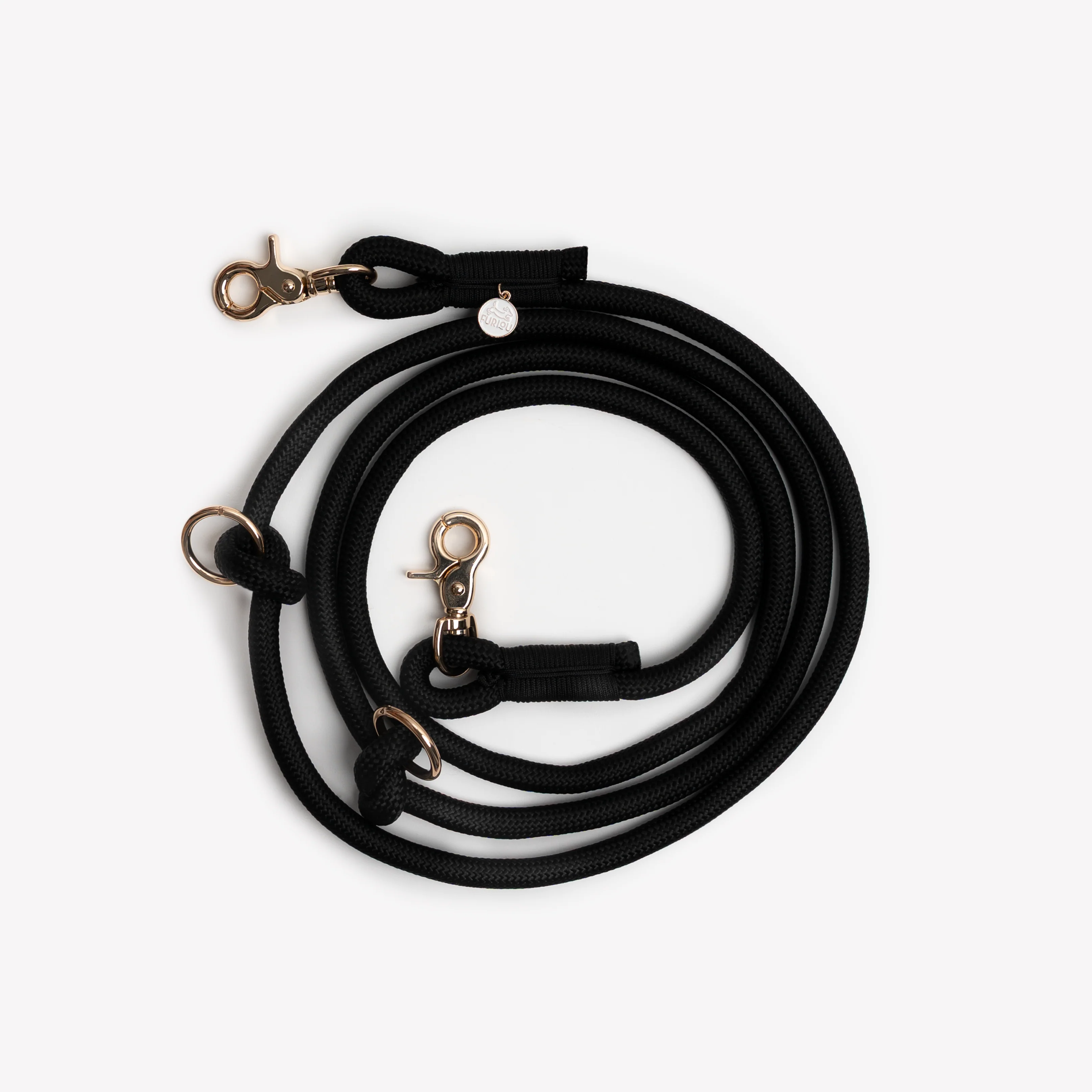 'Black' - Hands Free Braided Leash - Image 2
