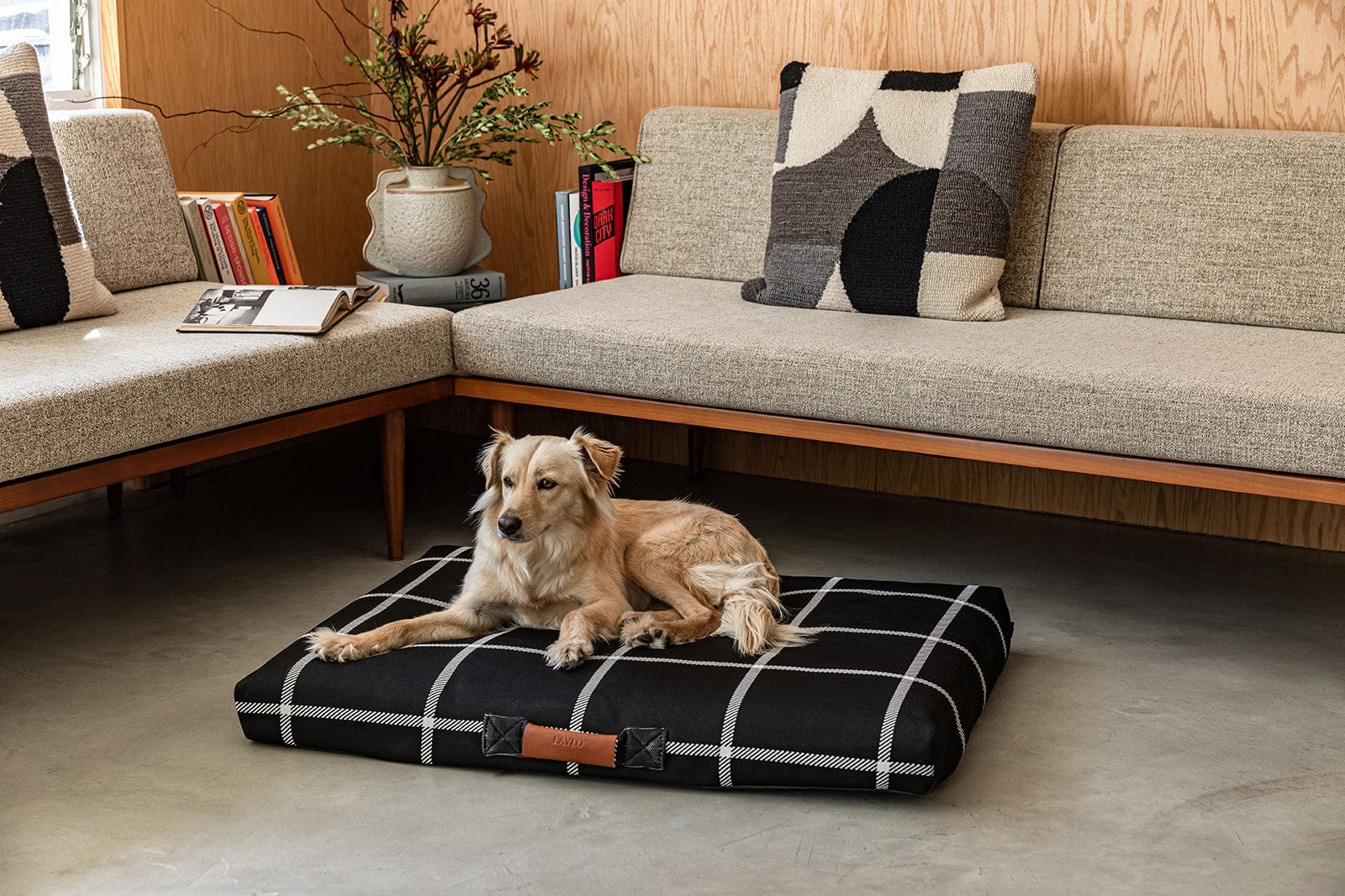 Black Plaid Dog Bed | Dog Bed or Bed Cover - Image 4