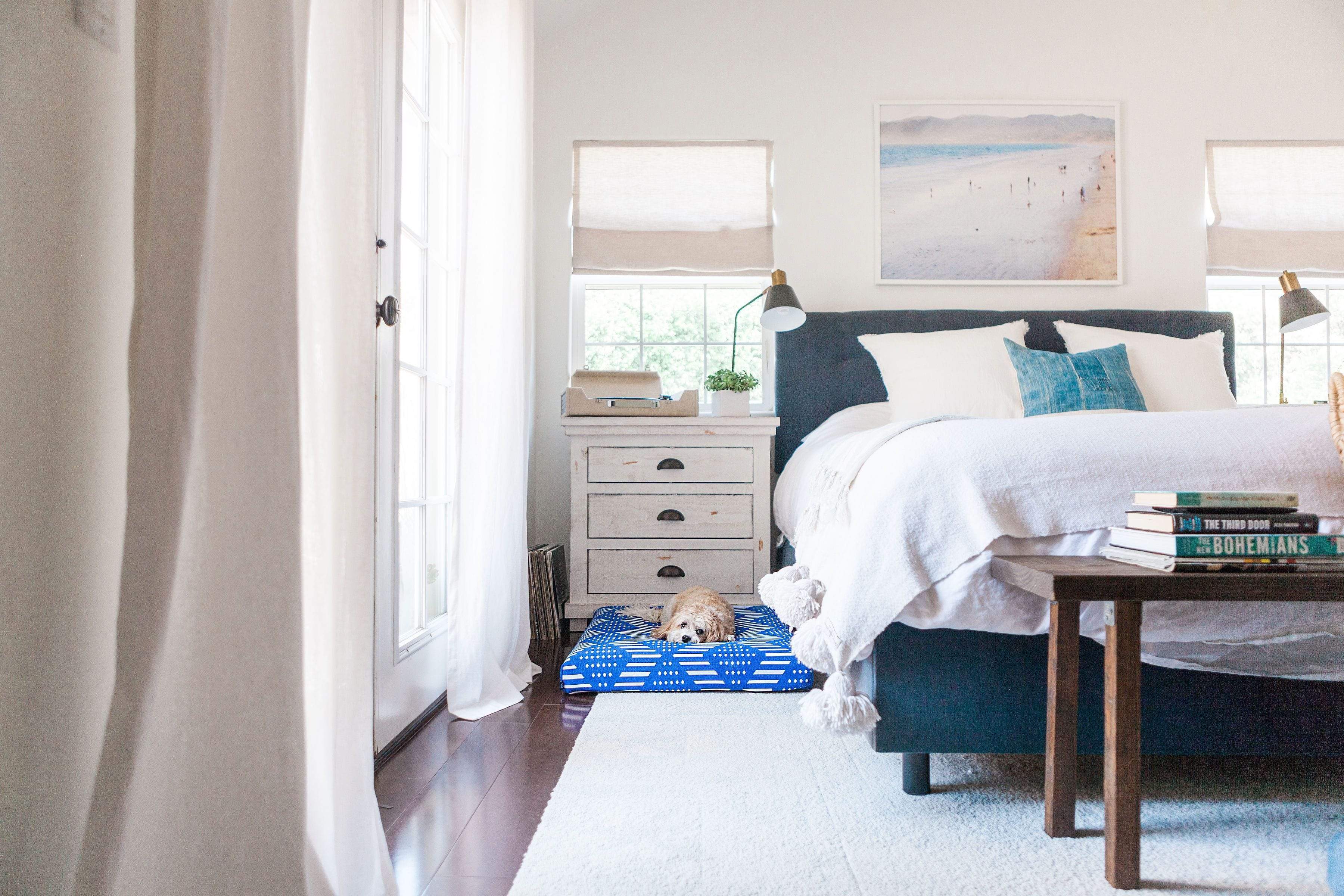 Blue Bogolan | Boho Dog Bed or Bed Cover - Image 6