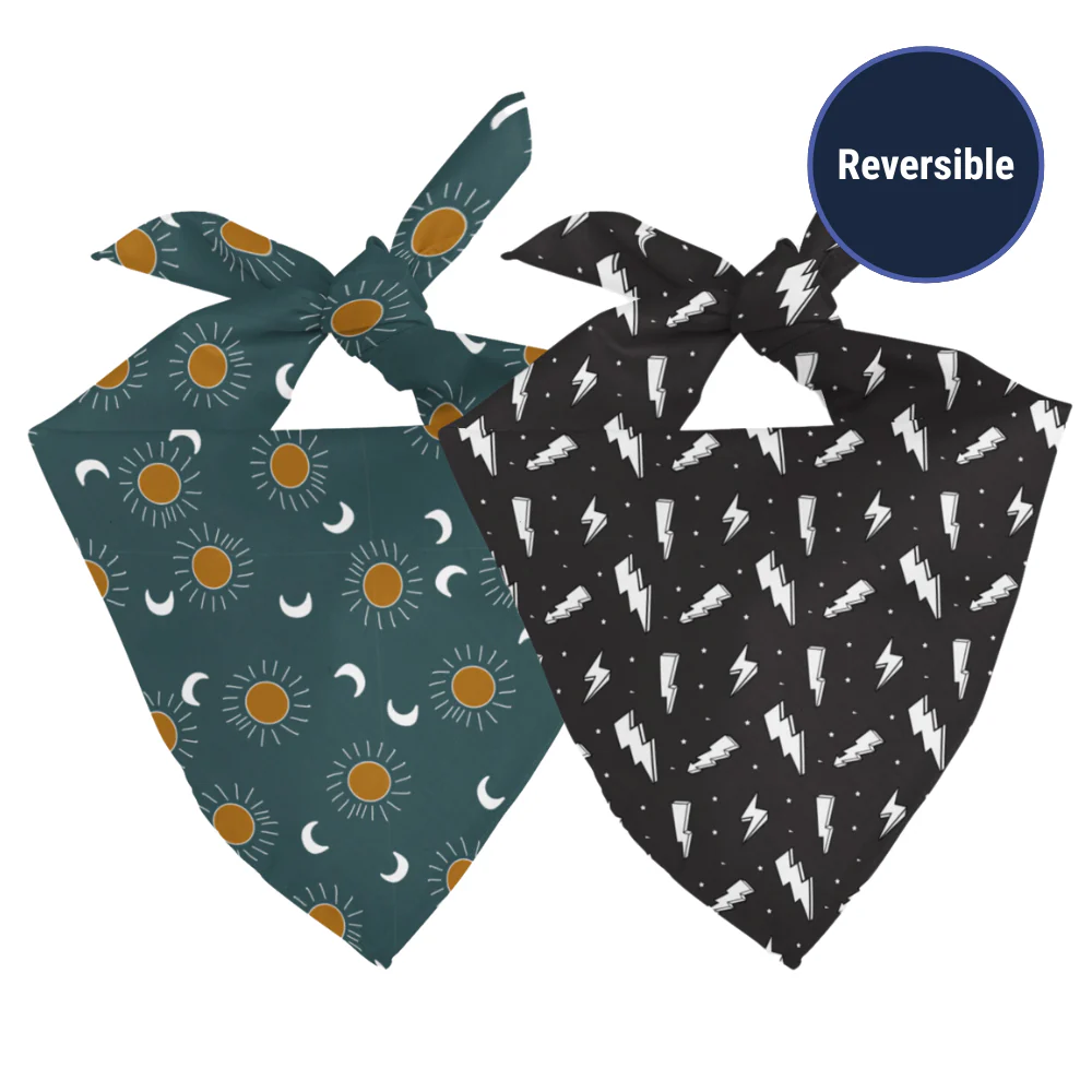 Blue Moon & Lightning Dog Bandana - Image 2