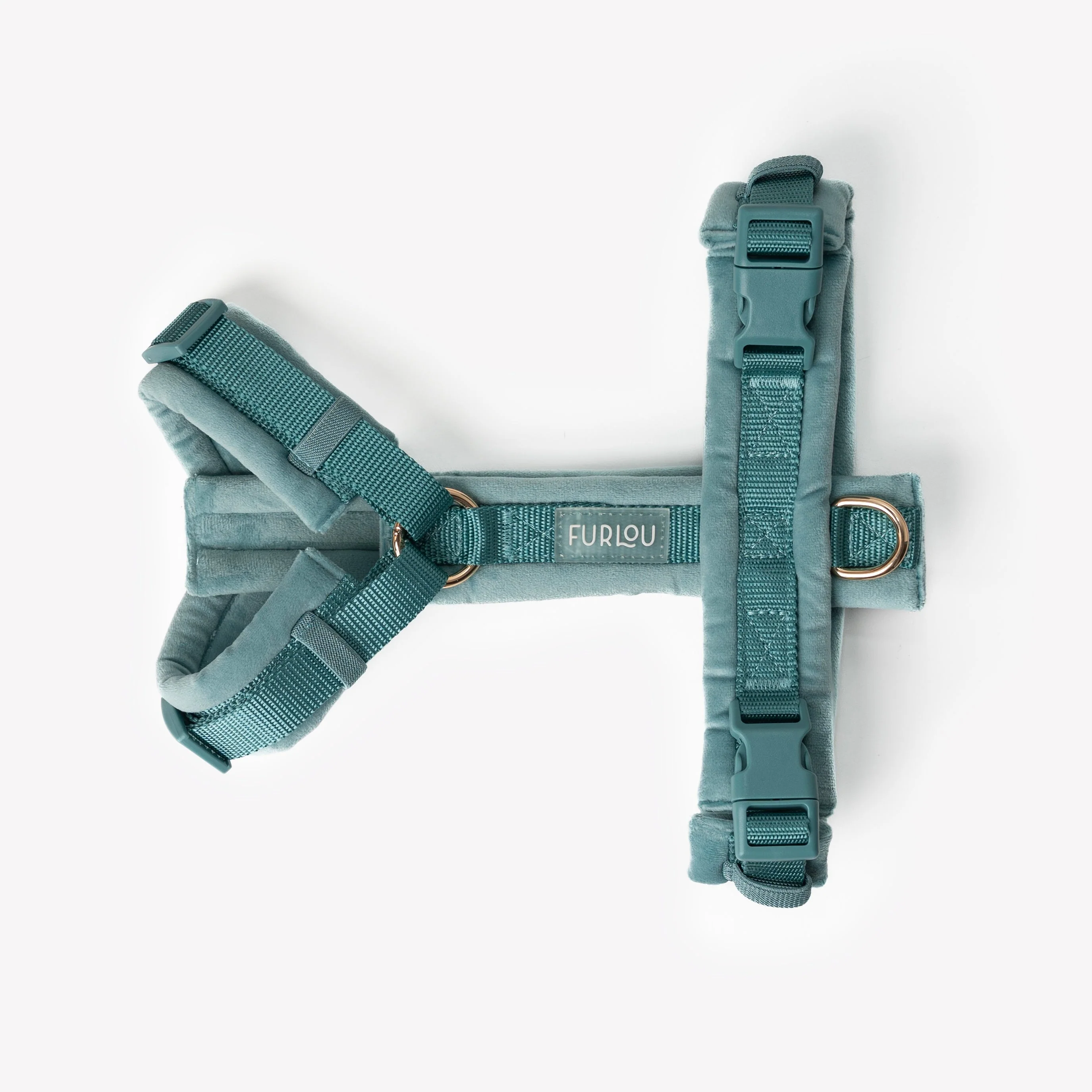 Blue - Velvet Dog Harness - Image 2
