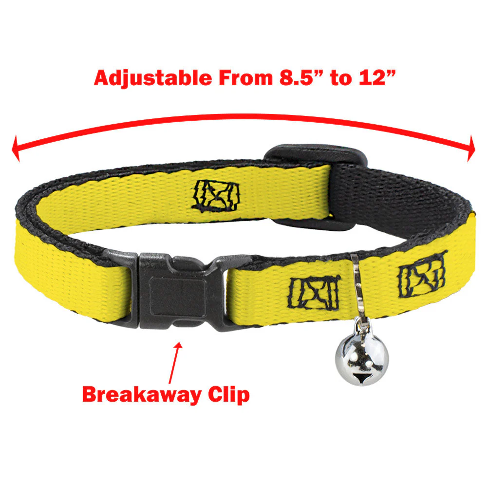 Breakaway Cat Collar with Bell - Peanuts Snoopy Pose Stacked Yellow - Image 3