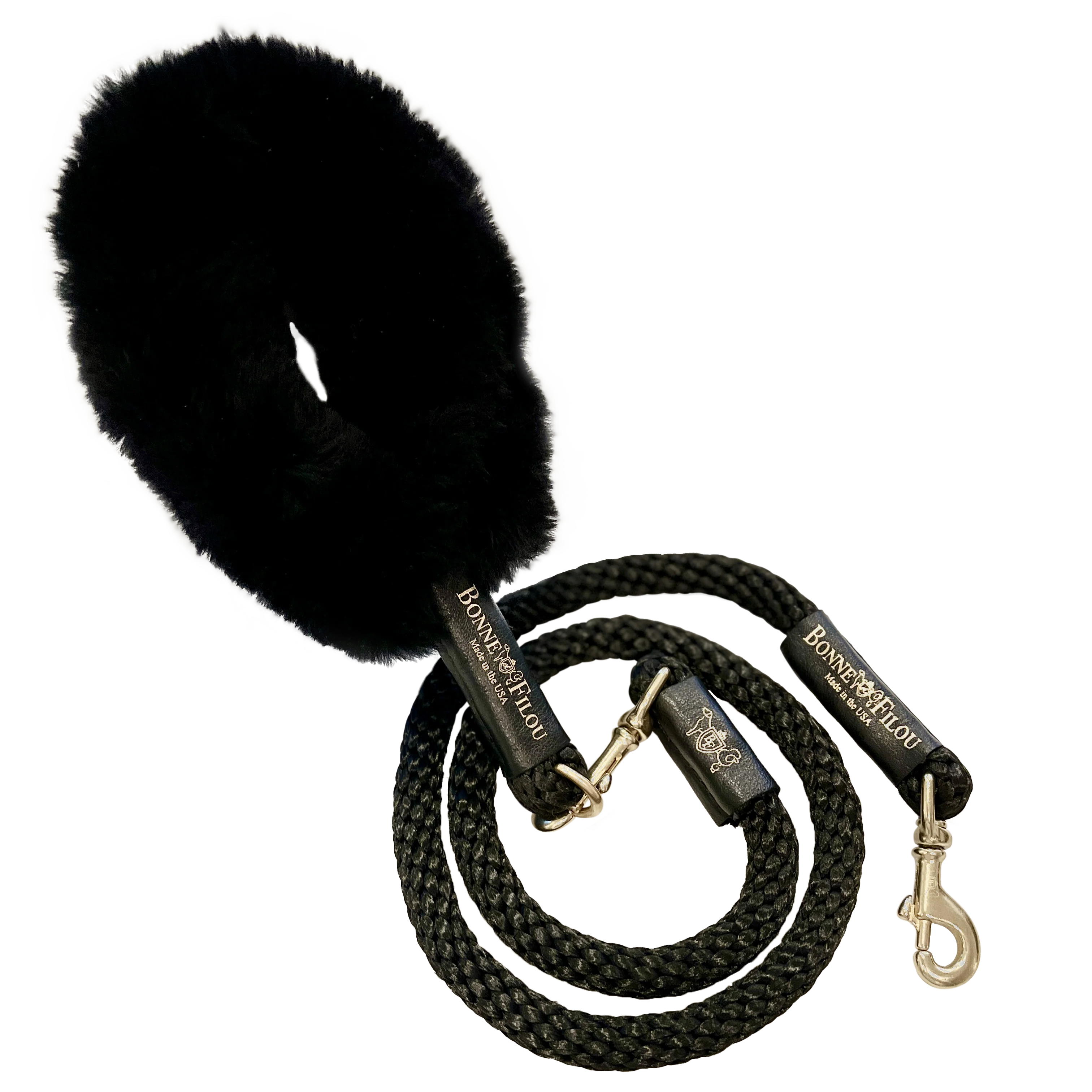 Bundle Shearling Fur Grip + Rope Leash for Dogs - Image 10