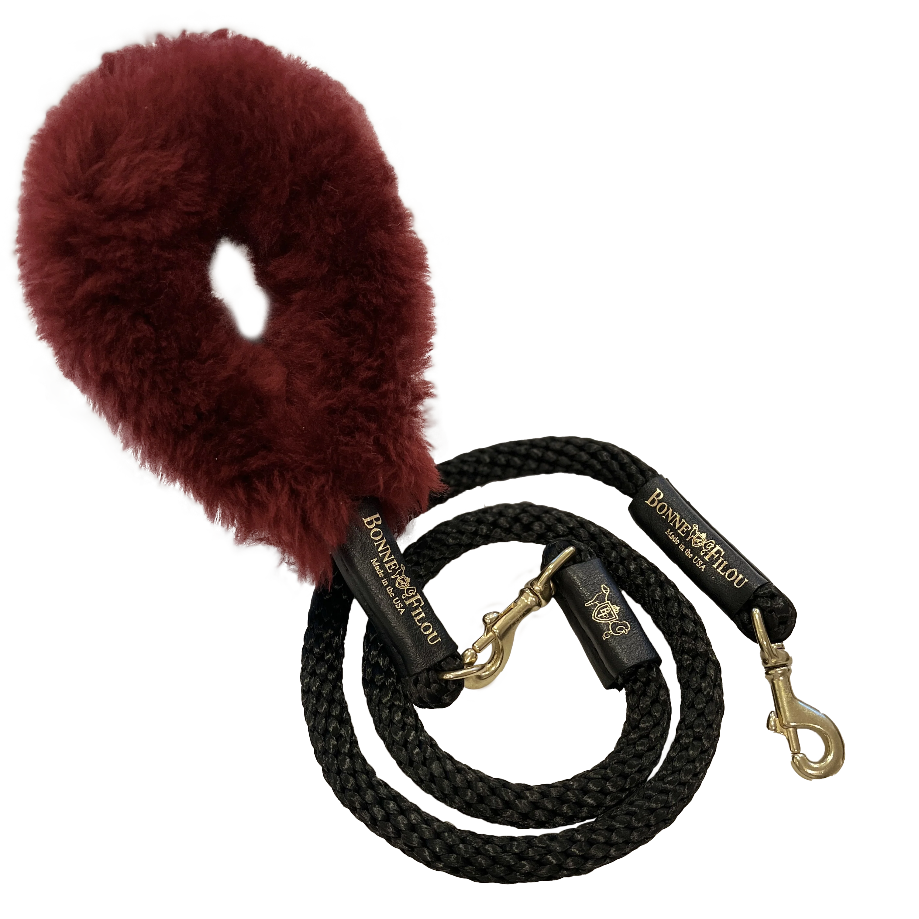 Bundle Shearling Fur Grip + Rope Leash for Dogs - Image 11