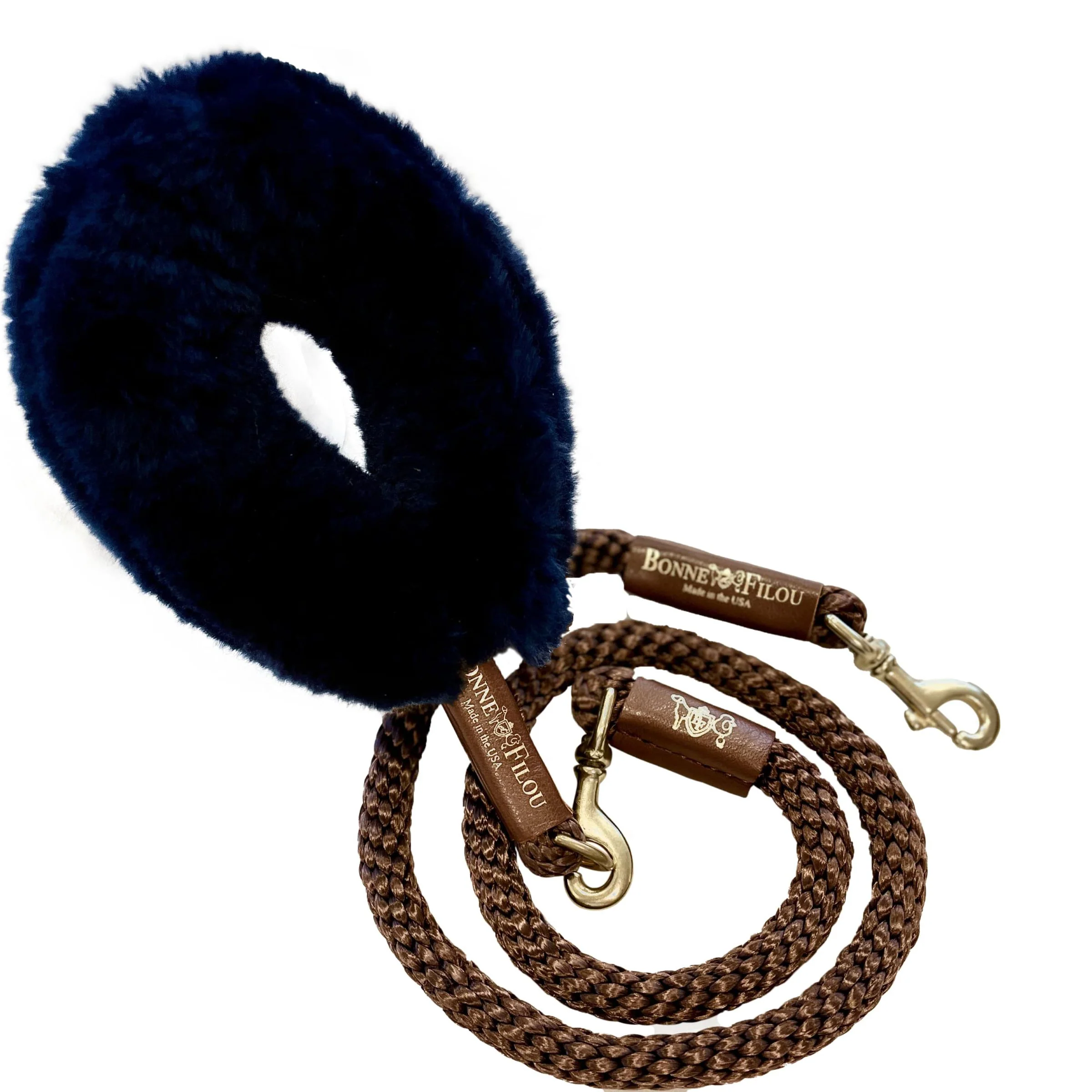 Bundle Shearling Fur Grip + Rope Leash for Dogs - Image 6