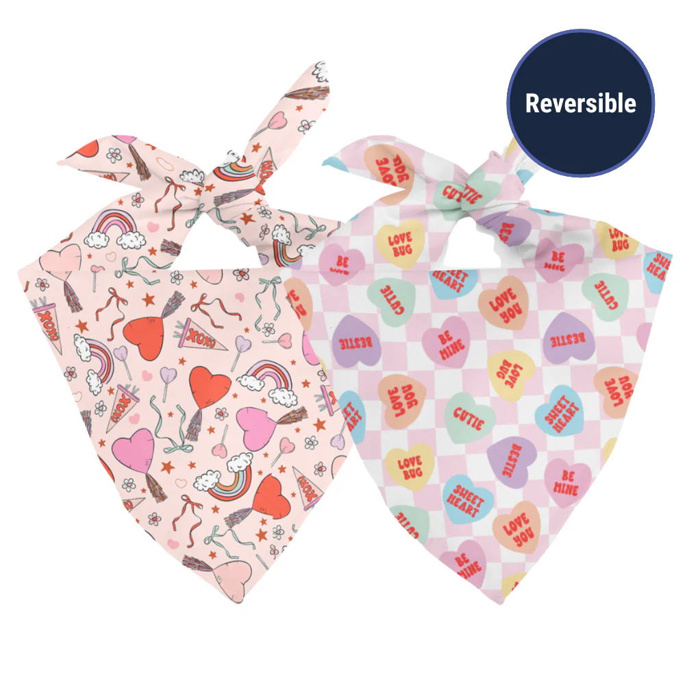 Candy Hearts Dog Bandana - Image 2