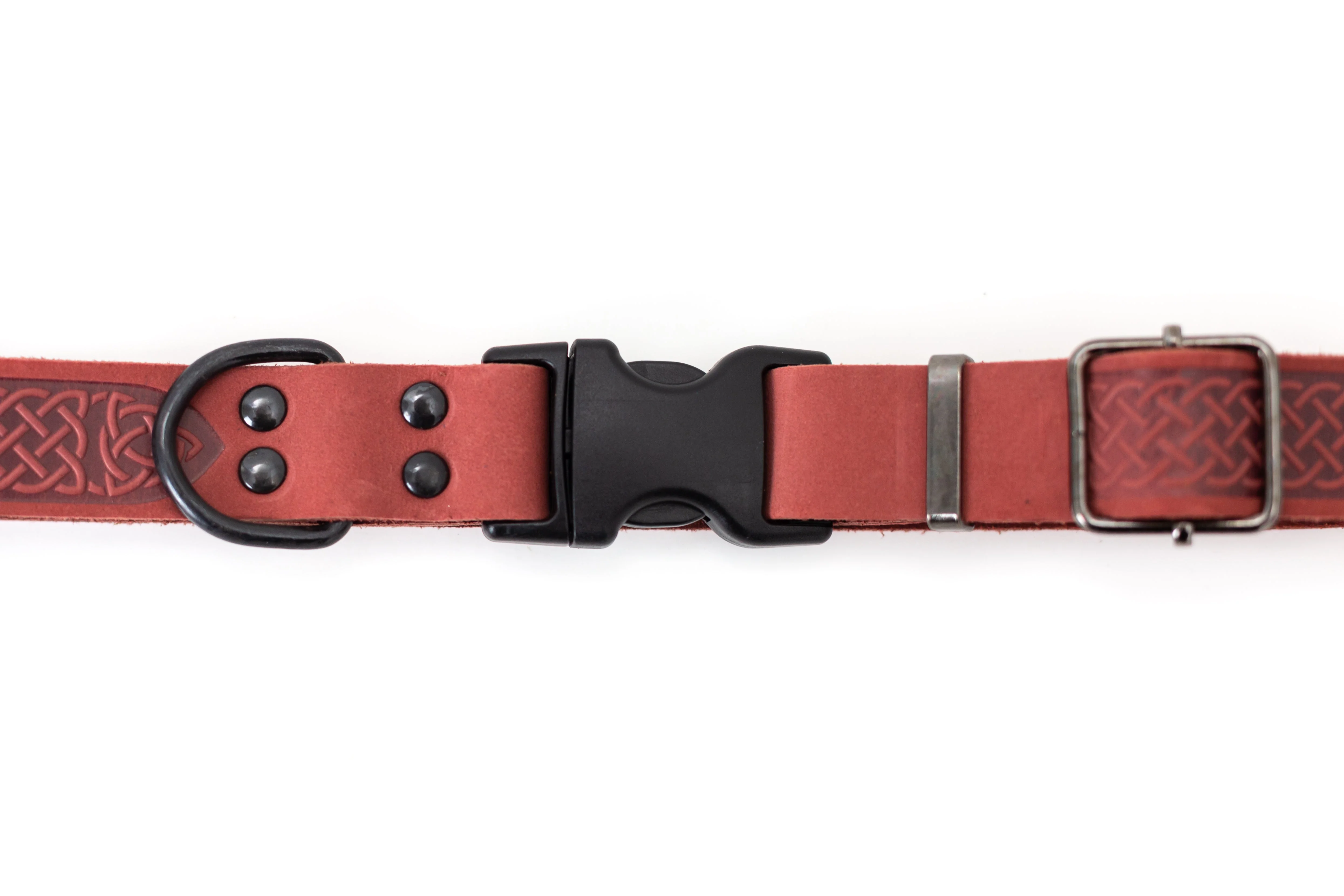 Celtic Sport Coral Reef Leather Dog Collar - Image 3