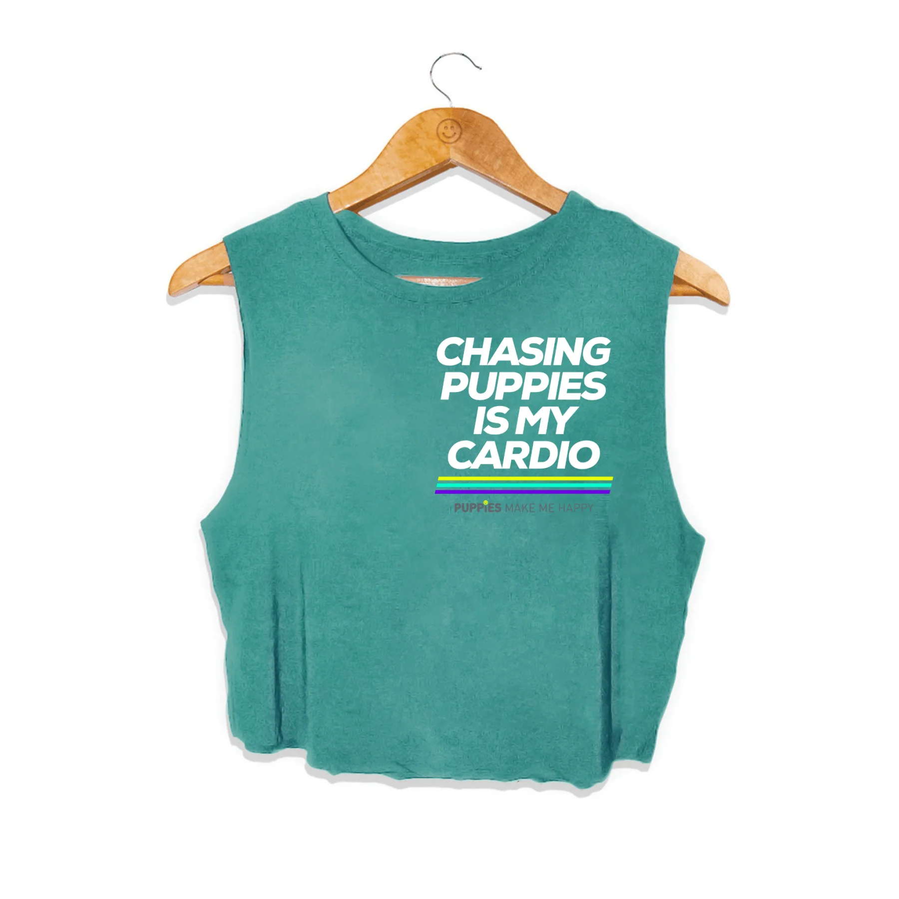 Chasing Puppies is My Cardio Crop Tank | Gift for Dog Moms - Image 10