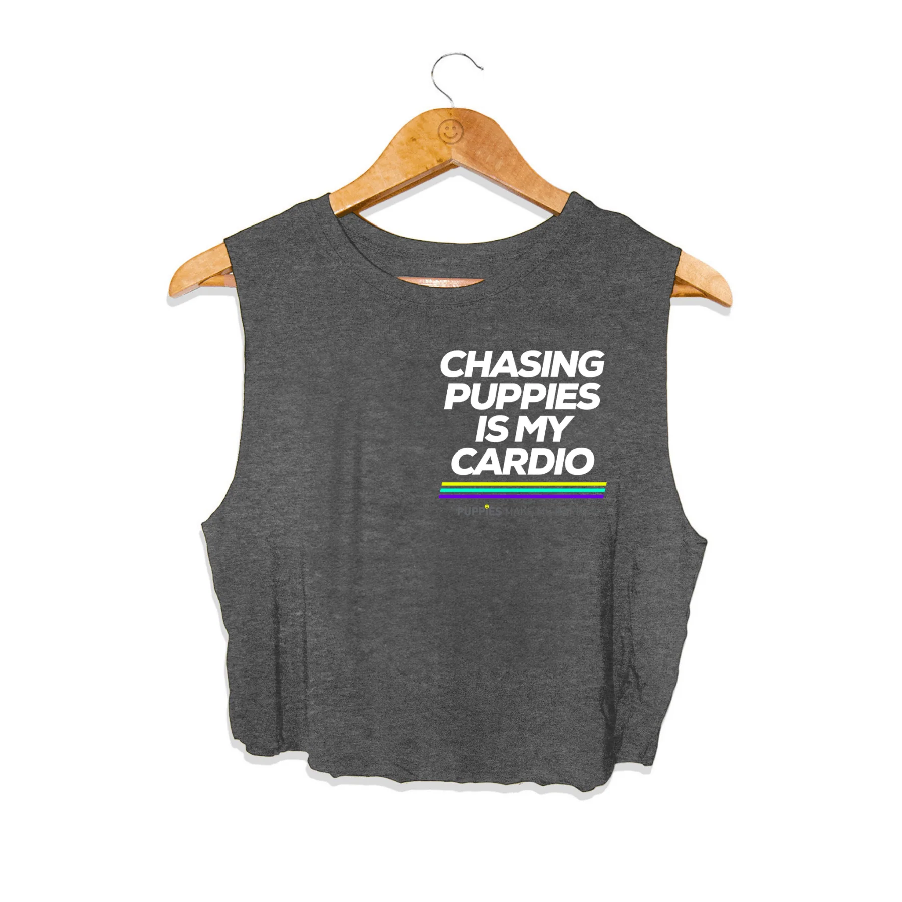 Chasing Puppies is My Cardio Crop Tank | Gift for Dog Moms - Image 14