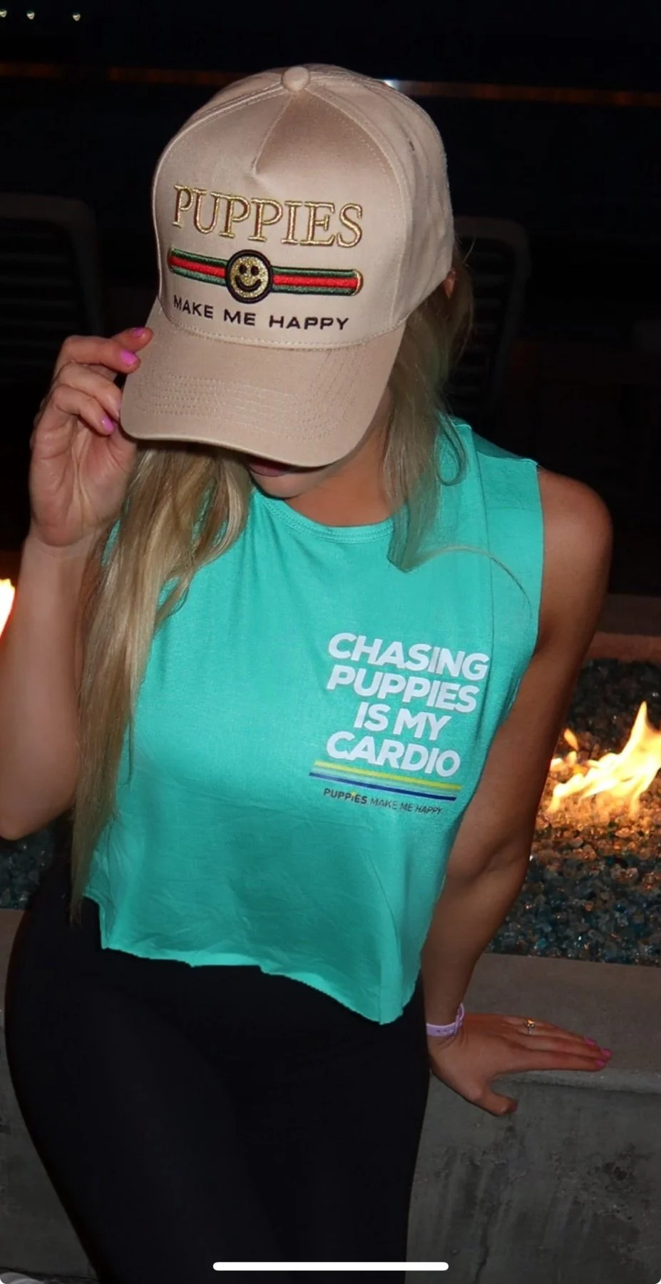 Chasing Puppies is My Cardio Crop Tank | Gift for Dog Moms - Image 15