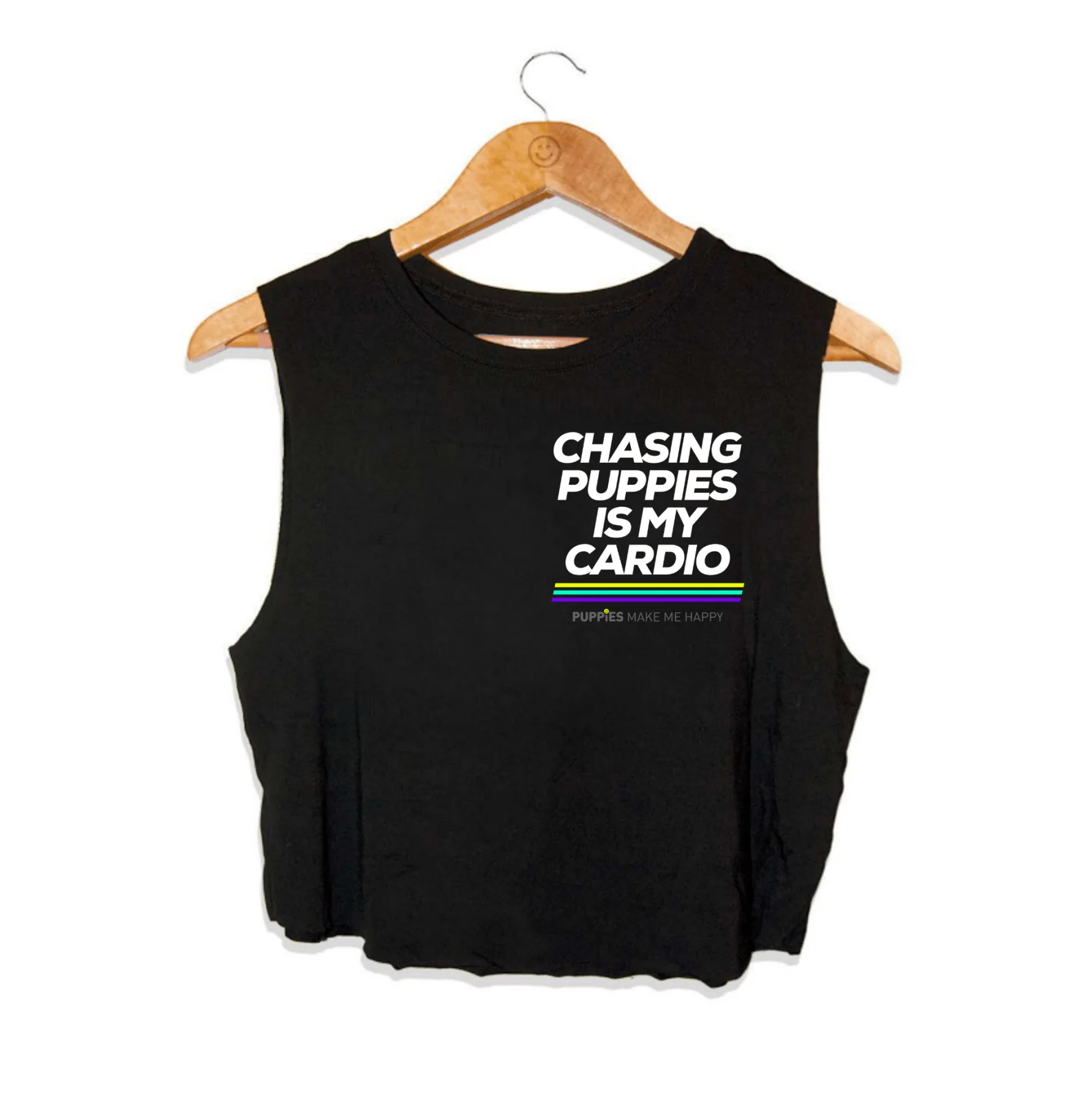Chasing Puppies is My Cardio Crop Tank | Gift for Dog Moms - Image 4