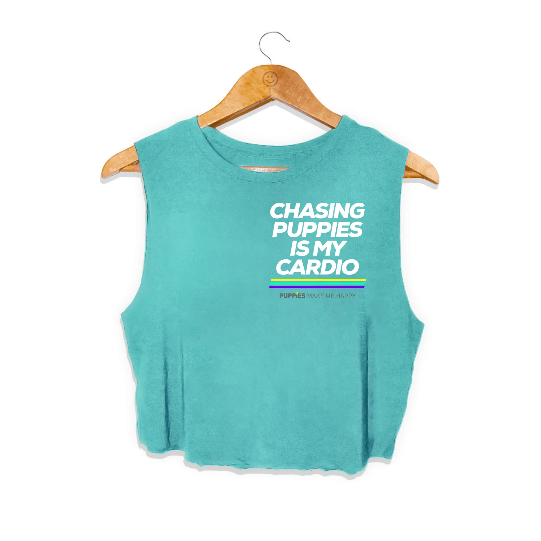 Chasing Puppies is My Cardio Crop Tank | Gift for Dog Moms - Image 6