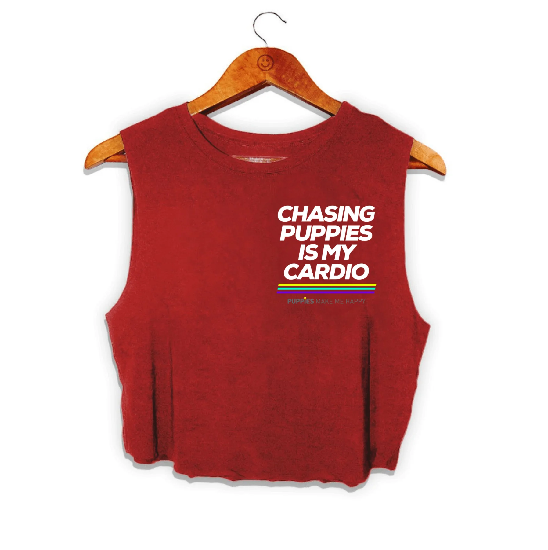 Chasing Puppies is My Cardio Crop Tank | Gift for Dog Moms - Image 8