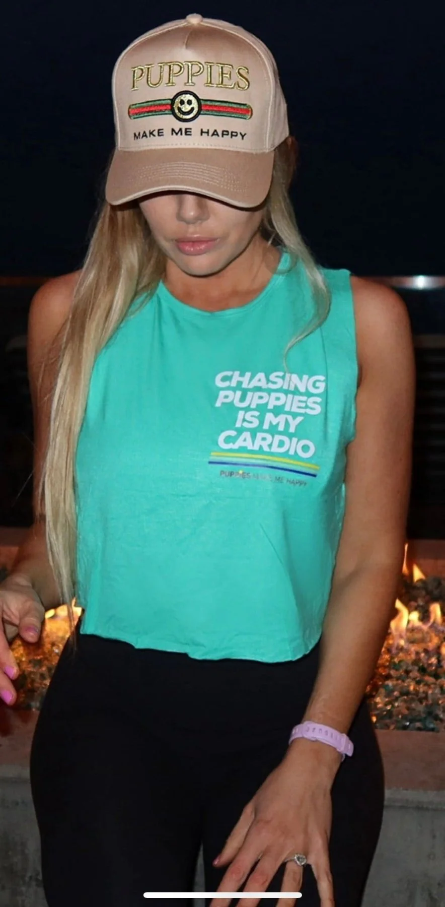 Chasing Puppies is My Cardio Crop Tank | Gift for Dog Moms - Image 9