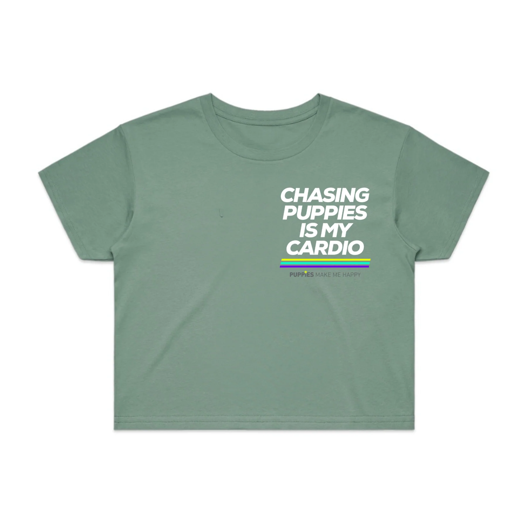 Chasing Puppies is my Cardio | Crop Tee - Image 2