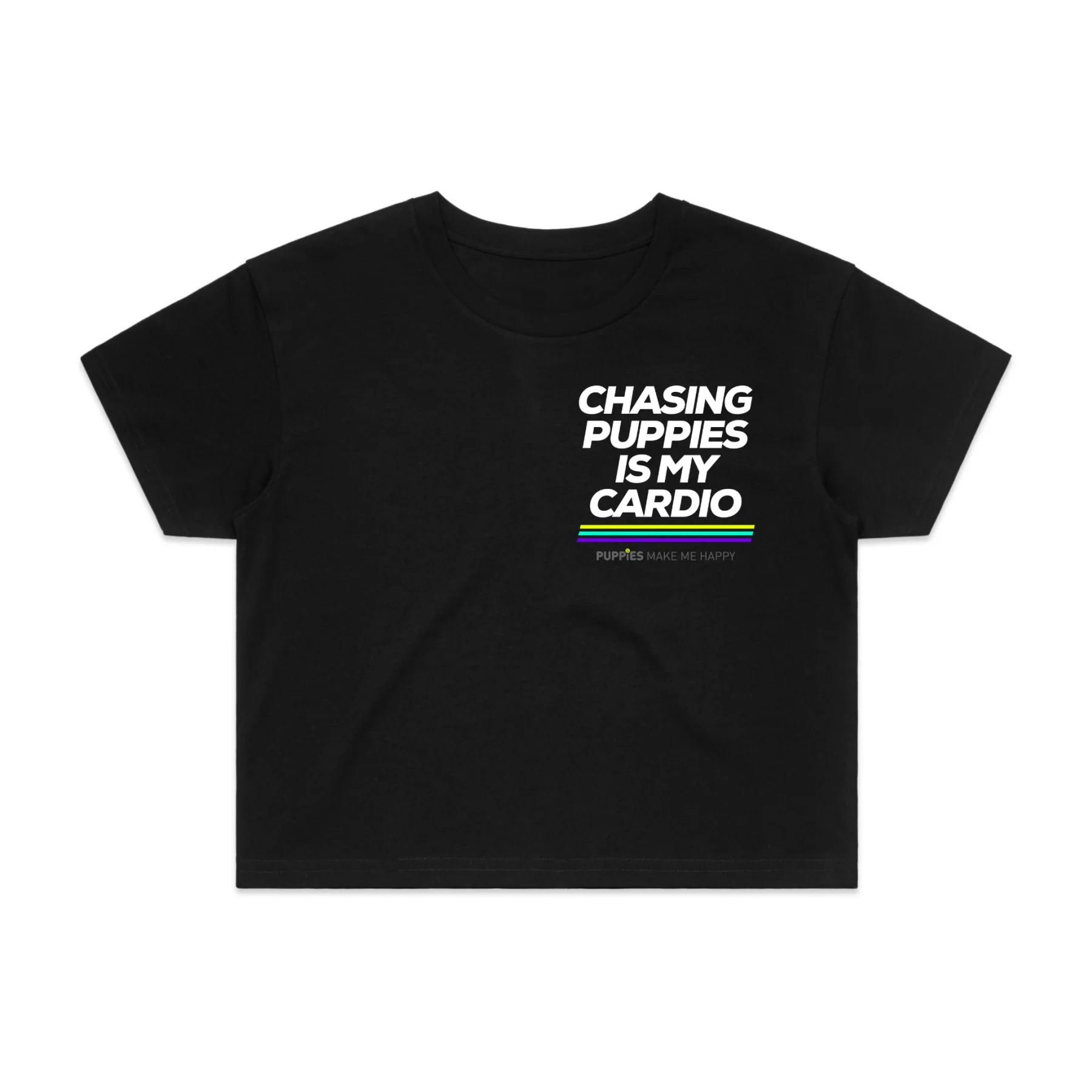 Chasing Puppies is my Cardio | Crop Tee - Image 3