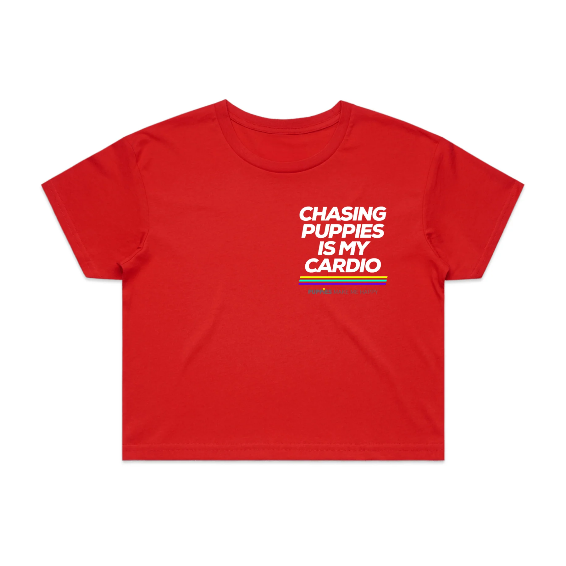 Chasing Puppies is my Cardio | Crop Tee - Image 4