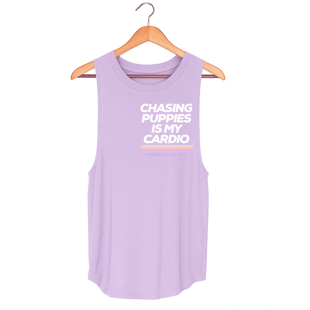 Chasing Puppies Is My Cardio Relaxed Women’s Tank | Gift for Dog Lovers - Image 7