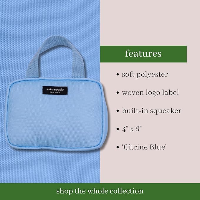 Kate Spade Citrine Blue Handbag Chew Toy - Image 3