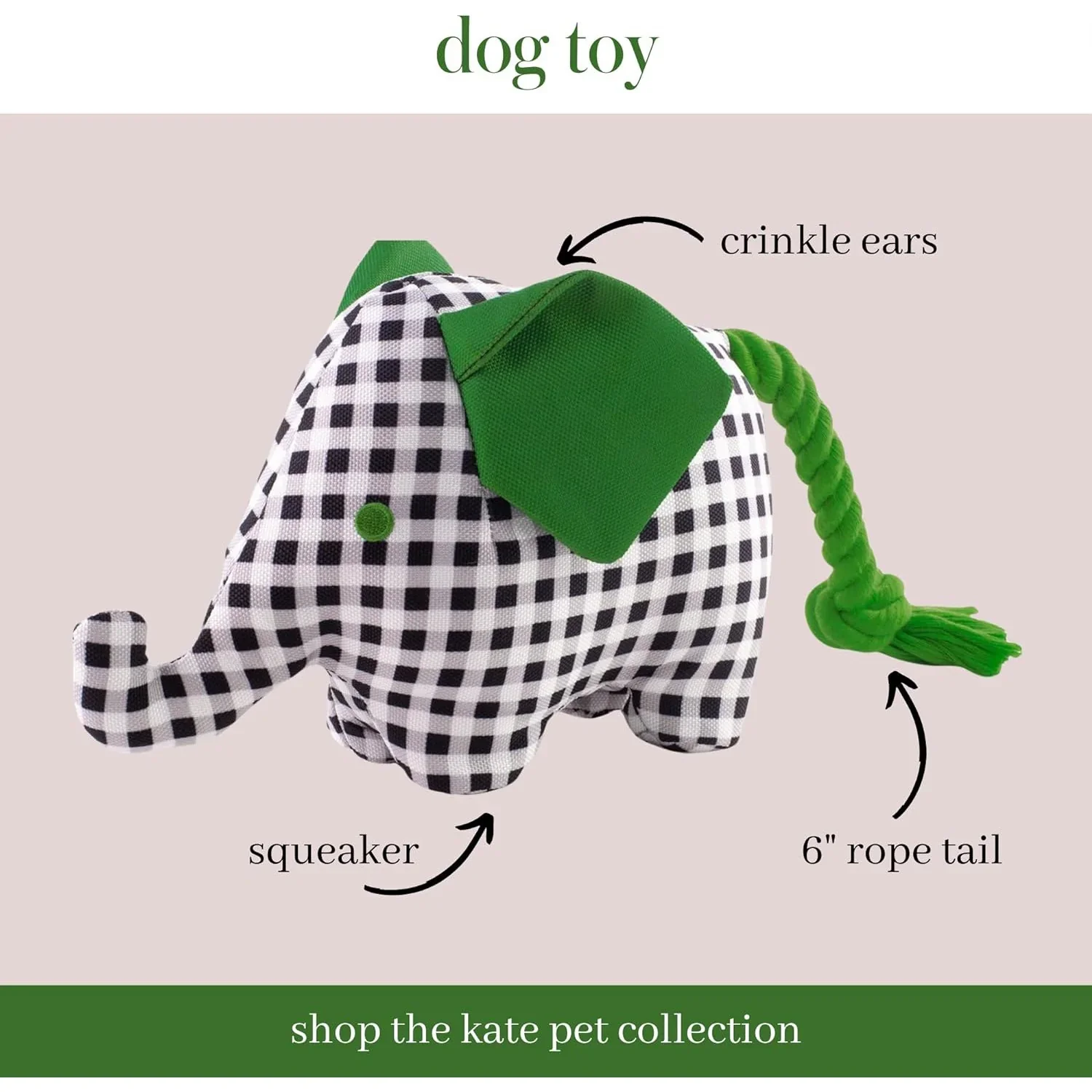 Kate Spade Elephant Chew Toy - Image 3