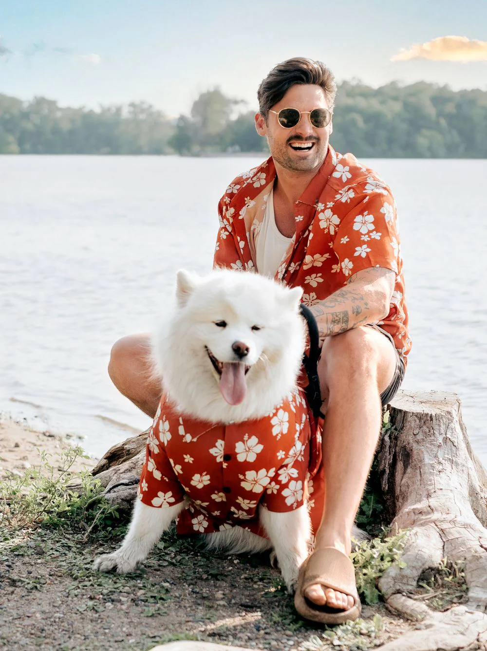 Clay Hibiscus BBQ Shirt - Image 5