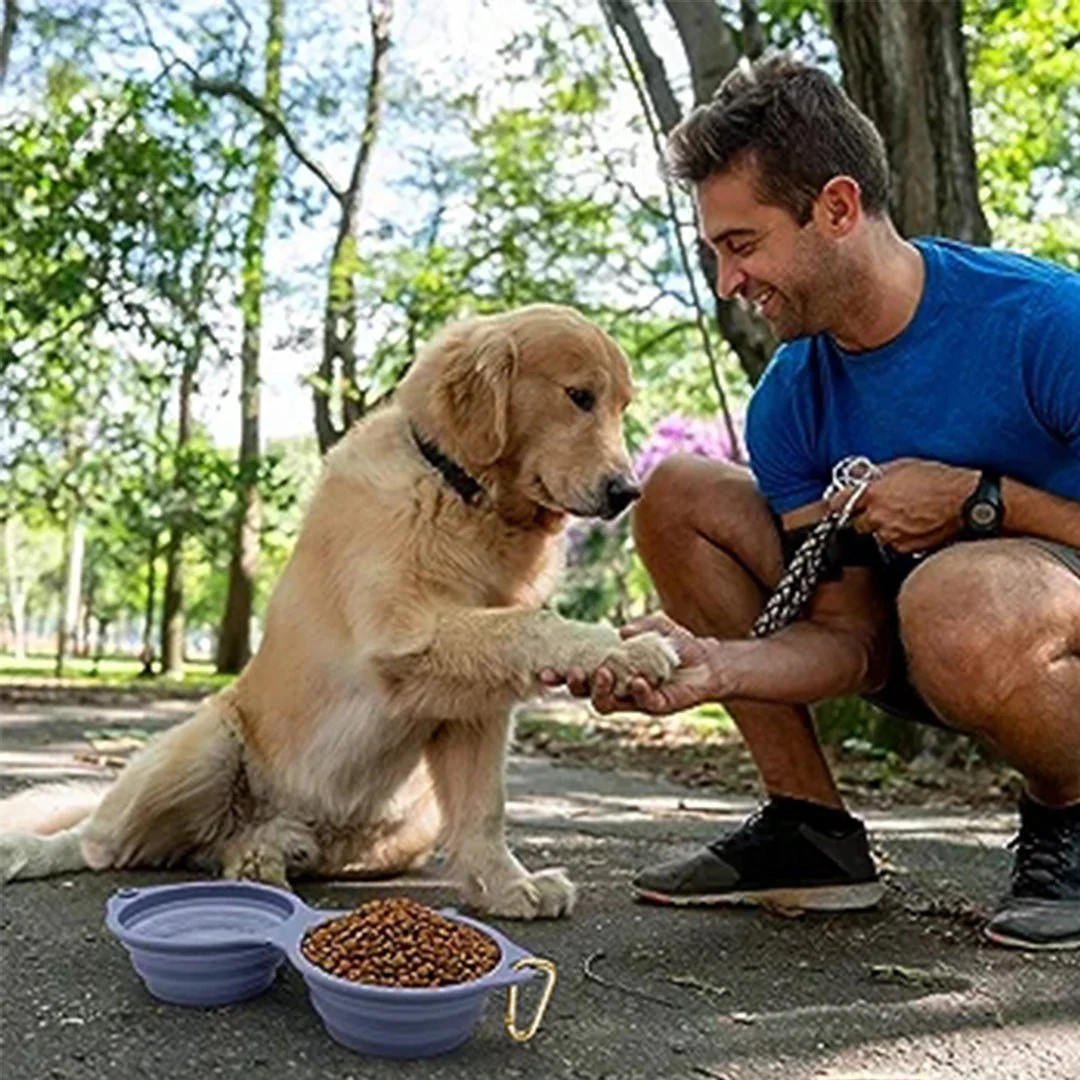Tilley + Me Collapsible Double Pet Bowl – Lightweight & Portable for Travel - Image 10